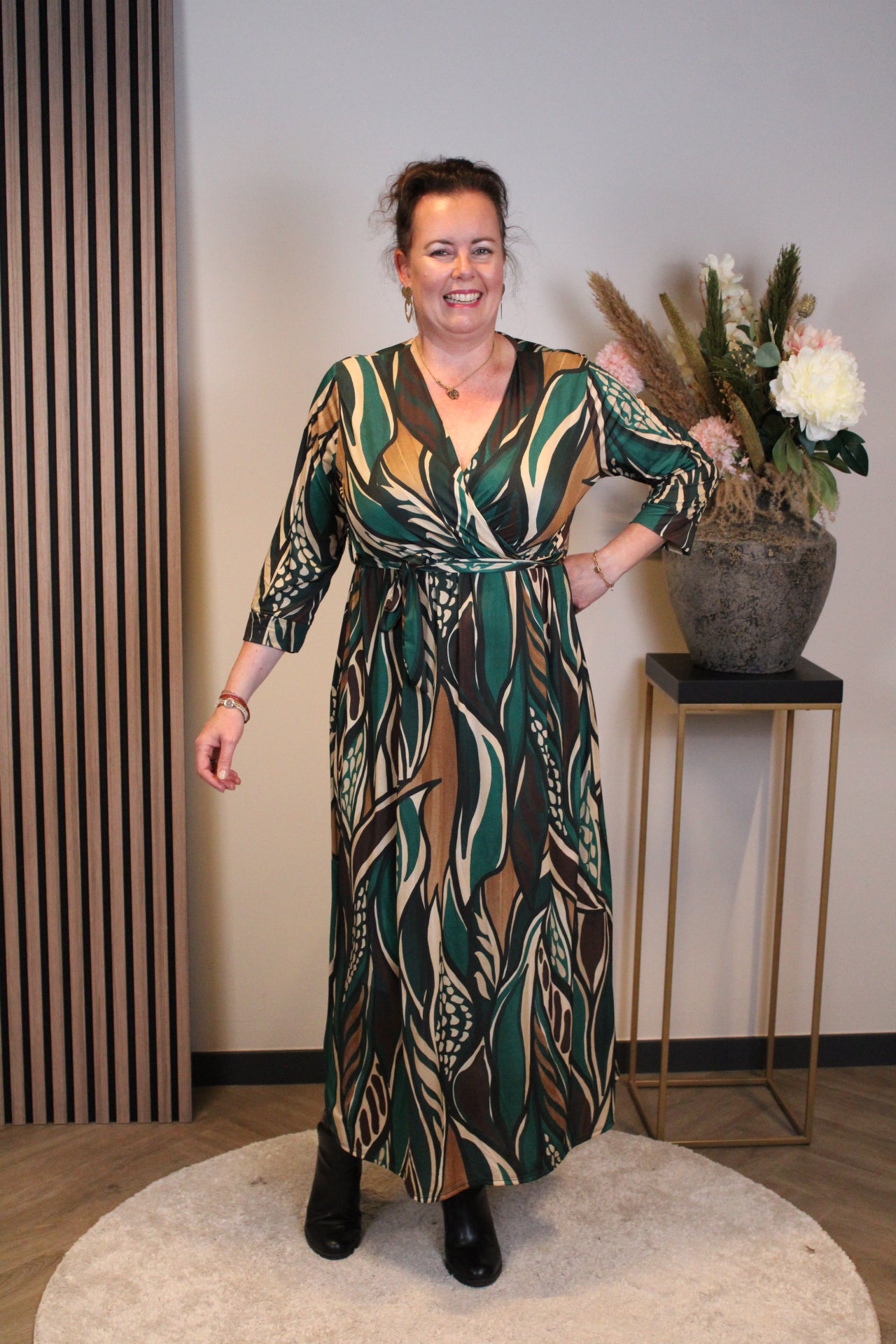 Marise | Blaues Langarmkleid 46 bis 50