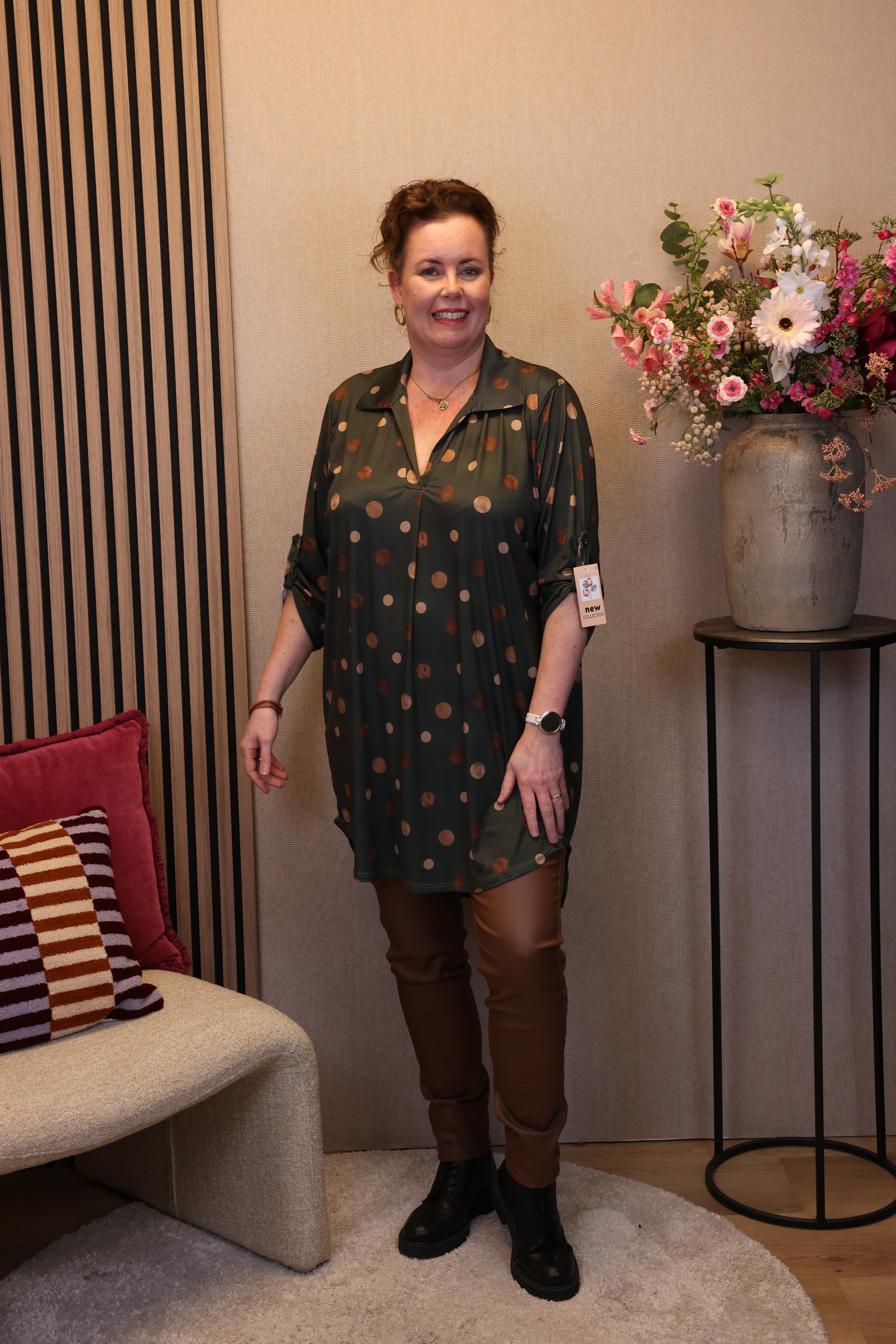 Dora | Bluse schwarz Langarm 52 bis 58