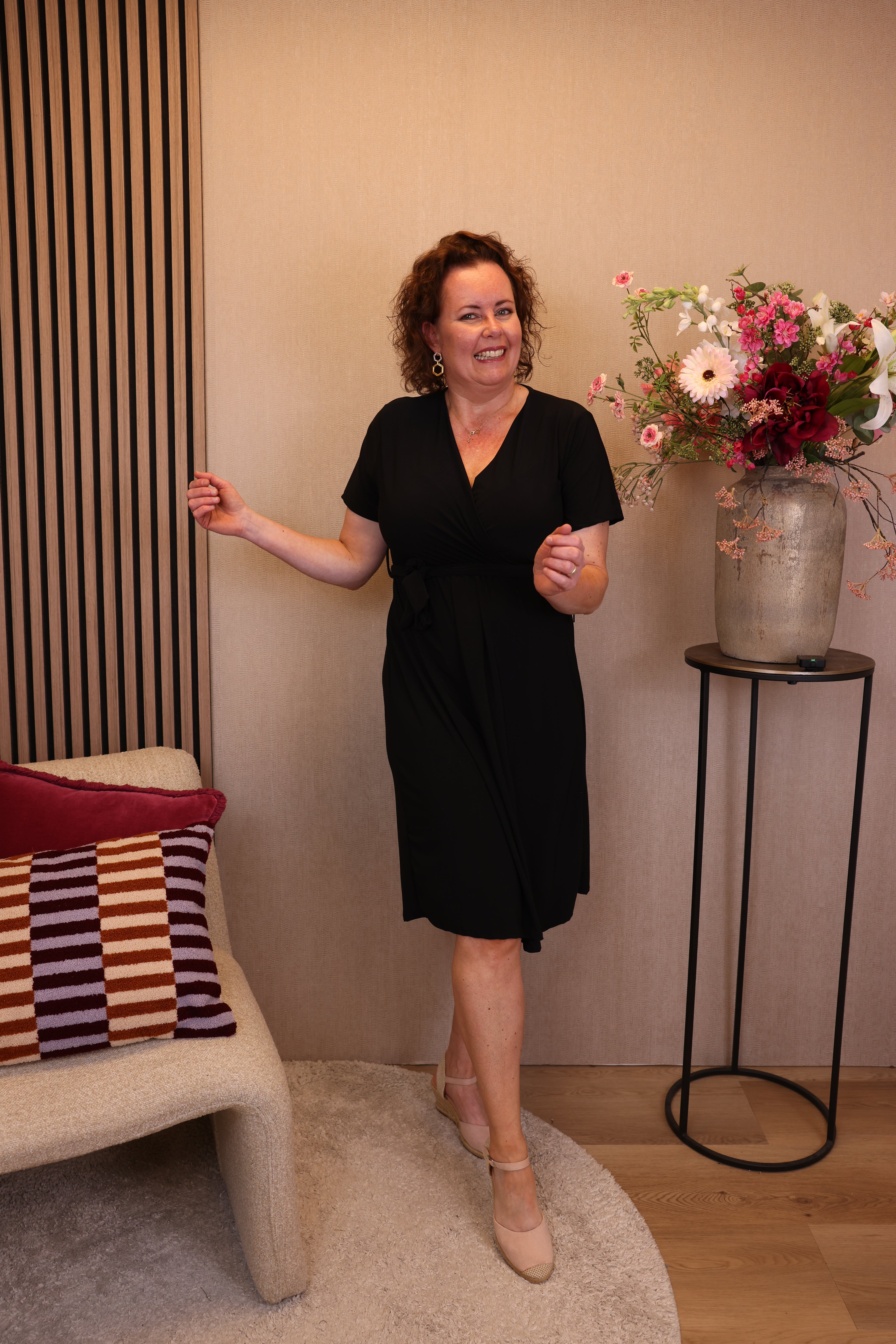 Dora | Bluse schwarz Langarm 52 bis 58