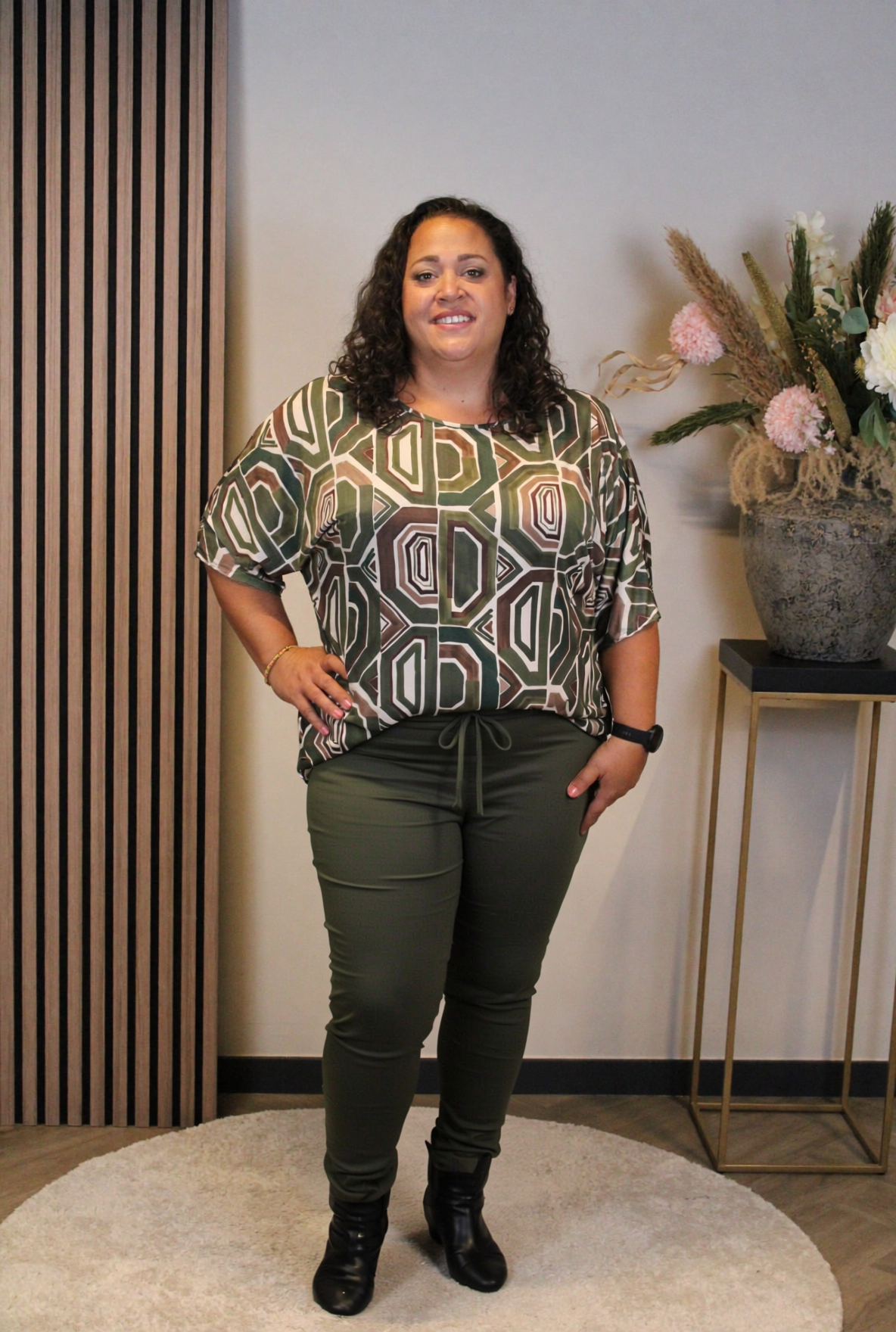 Dora | Bluse schwarz Langarm 52 bis 58