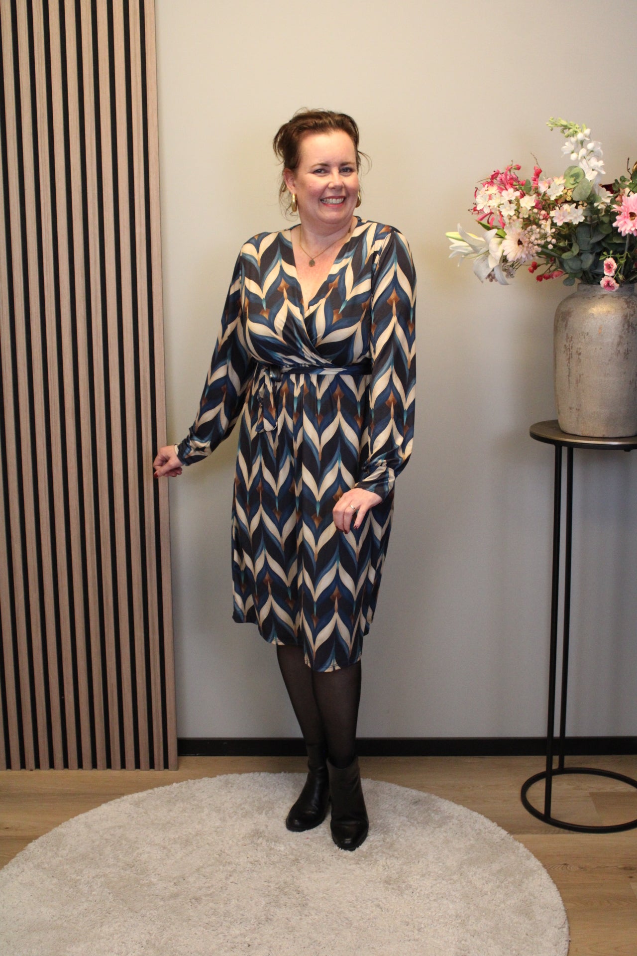 Fresia | Schwarzes Langarmkleid 38 bis 44