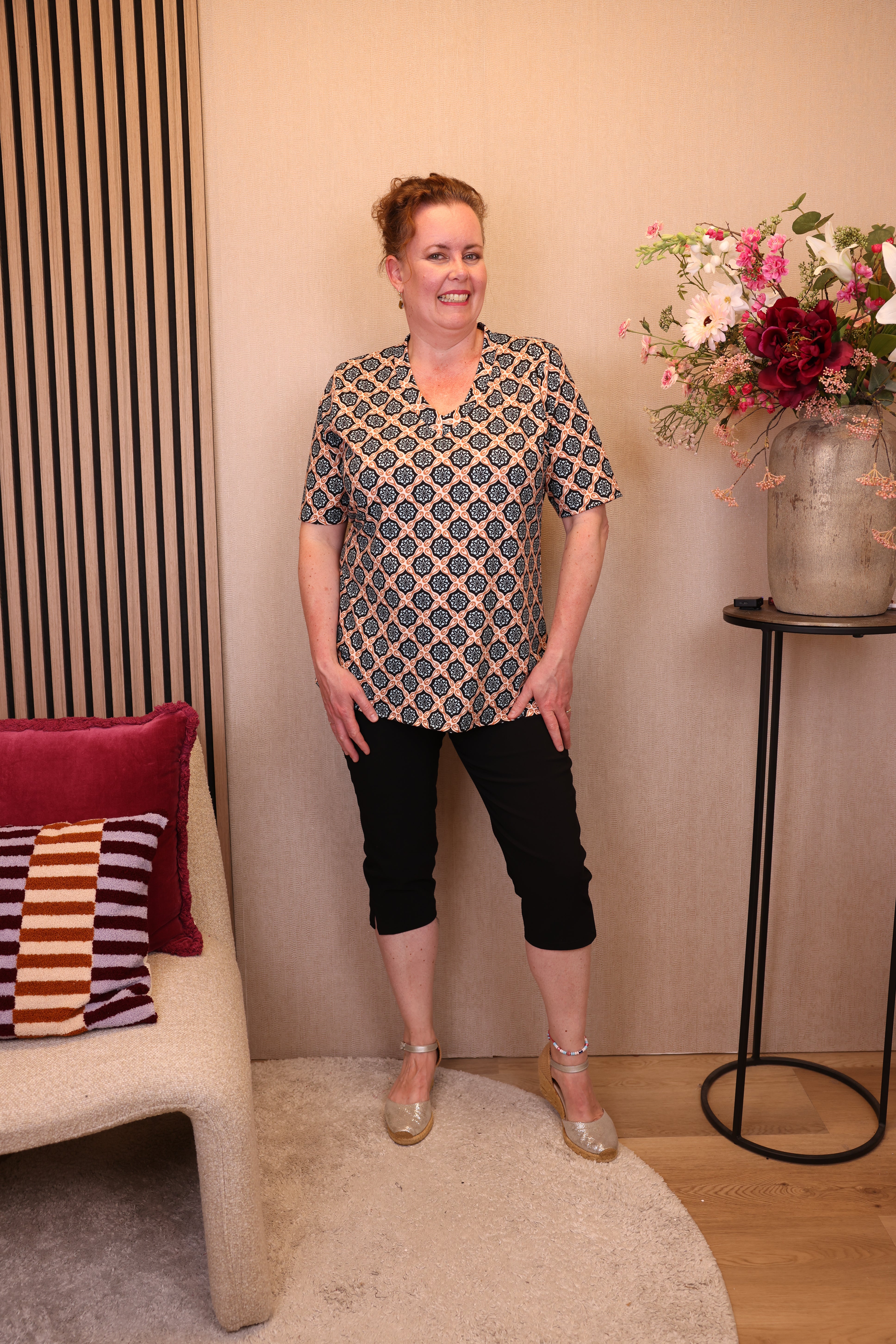 Dora | Bluse schwarz Langarm 52 bis 58