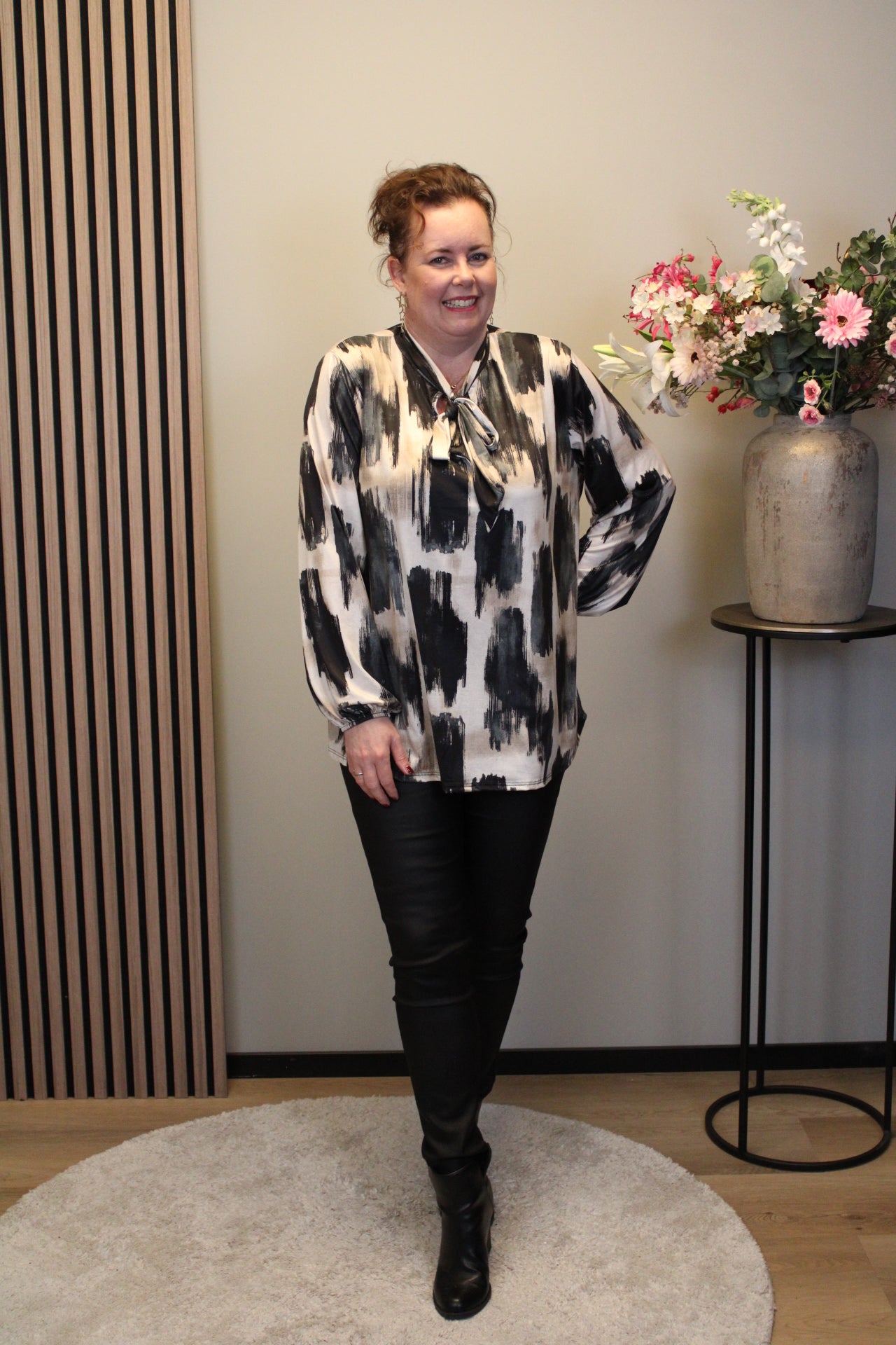 Hilda | Bluse grün Langarm 48 bis 52