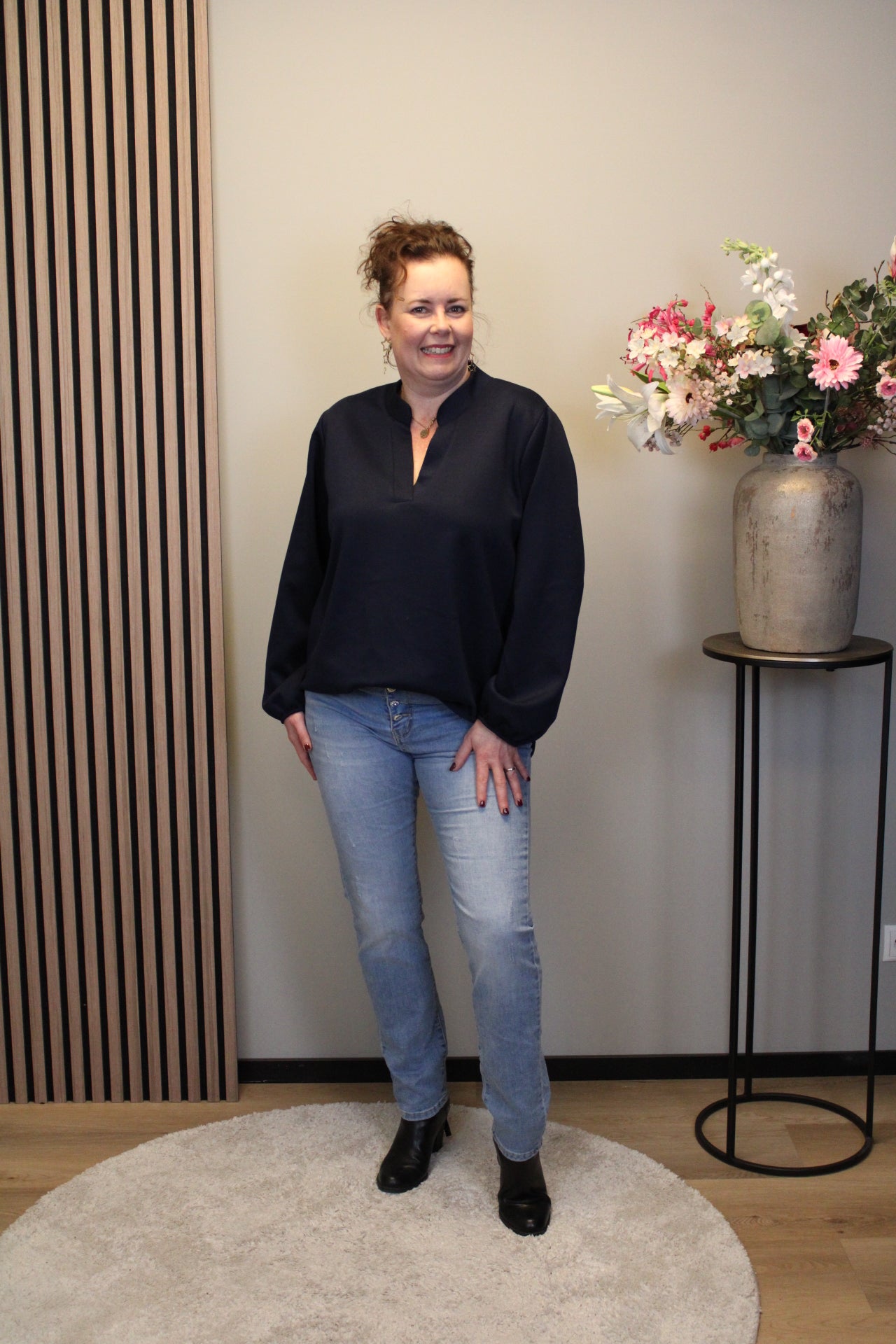 Mara | Bluse weiß Langarm 38 bis 48