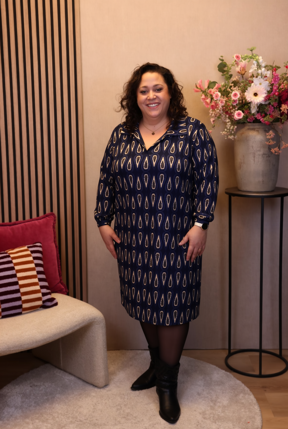 Dora | Bluse schwarz Langarm 52 bis 58