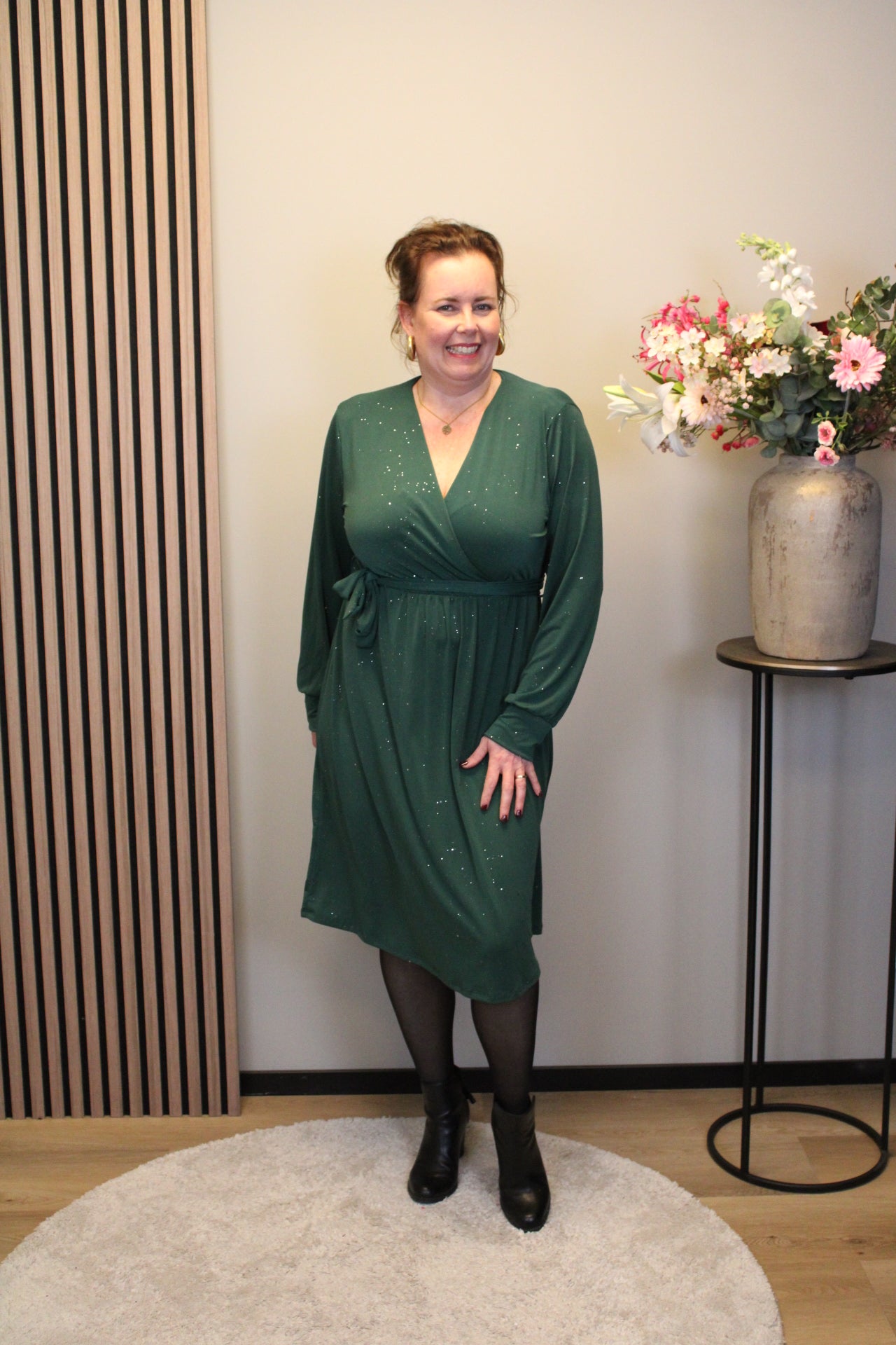 Marise | Blaues Langarmkleid 46 bis 50