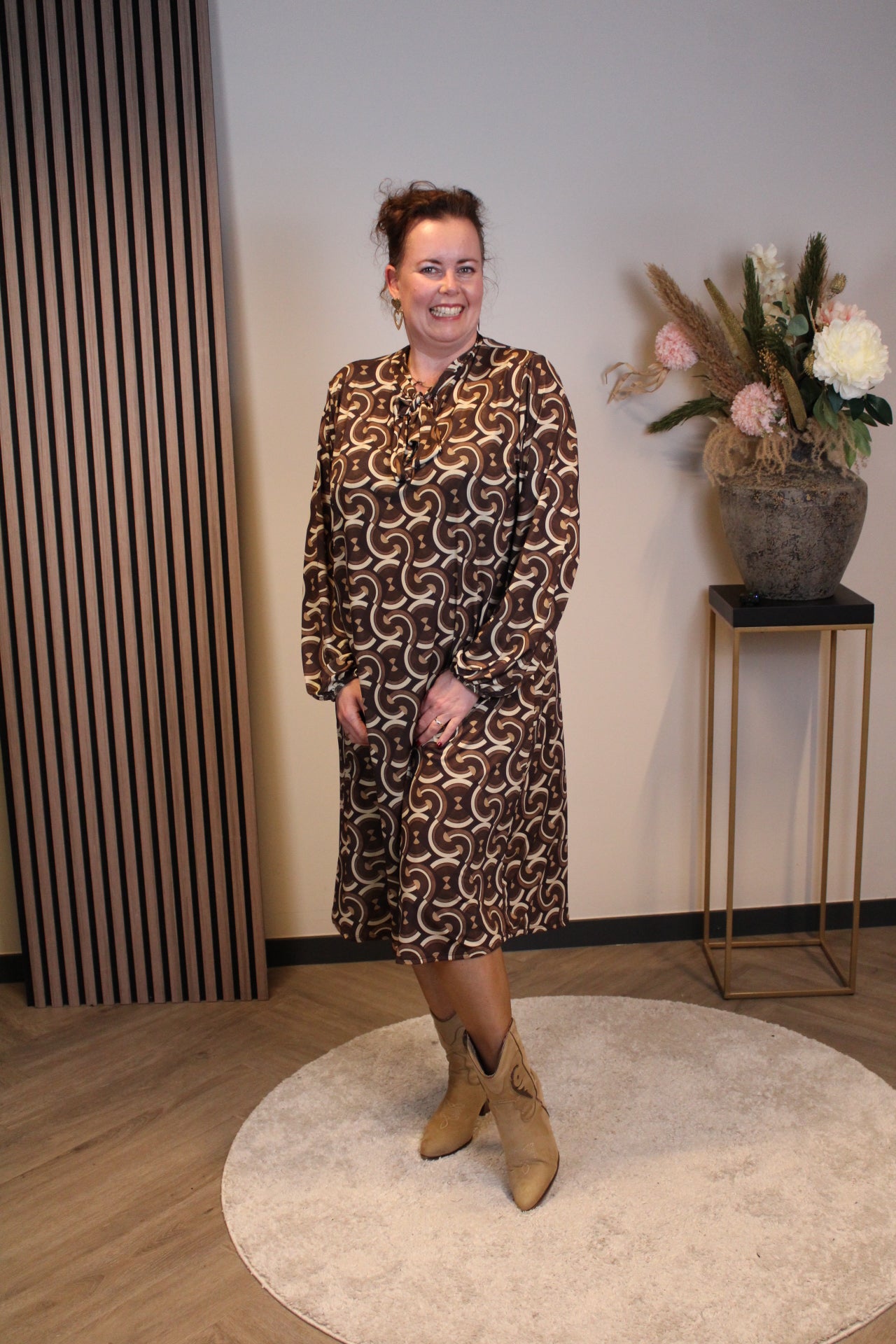 Marise | Blaues Langarmkleid 46 bis 50