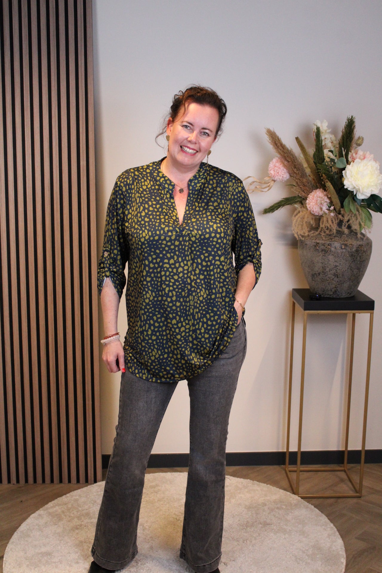 Hester | Bluse aqua/grün Langarm 48 bis 52