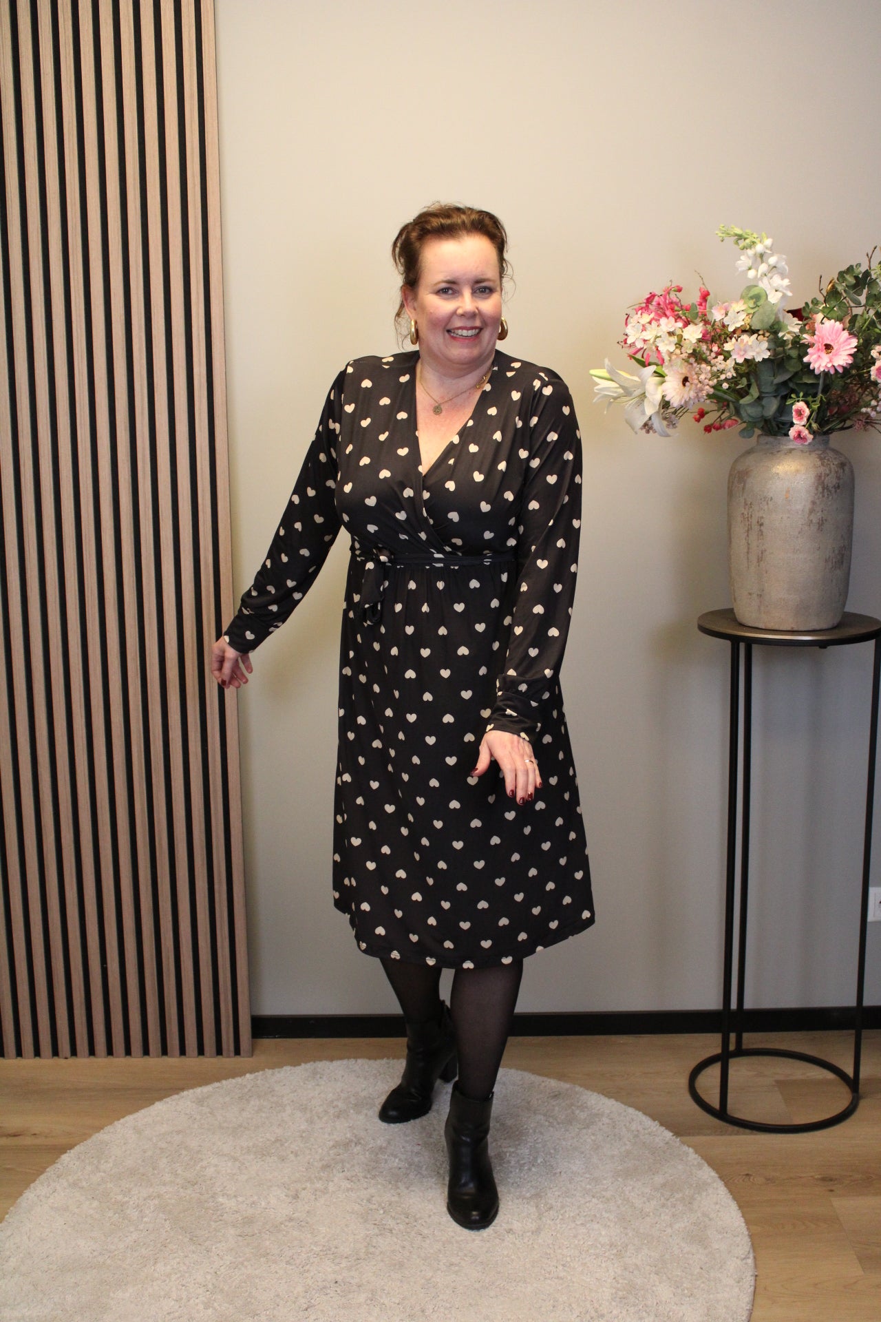 Fresia | Schwarzes Langarmkleid 38 bis 44