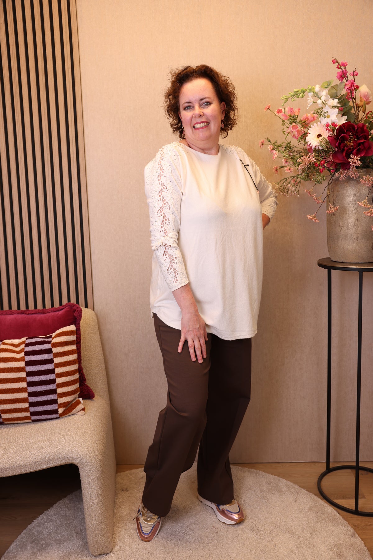 Dora | Bluse schwarz Langarm 52 bis 58