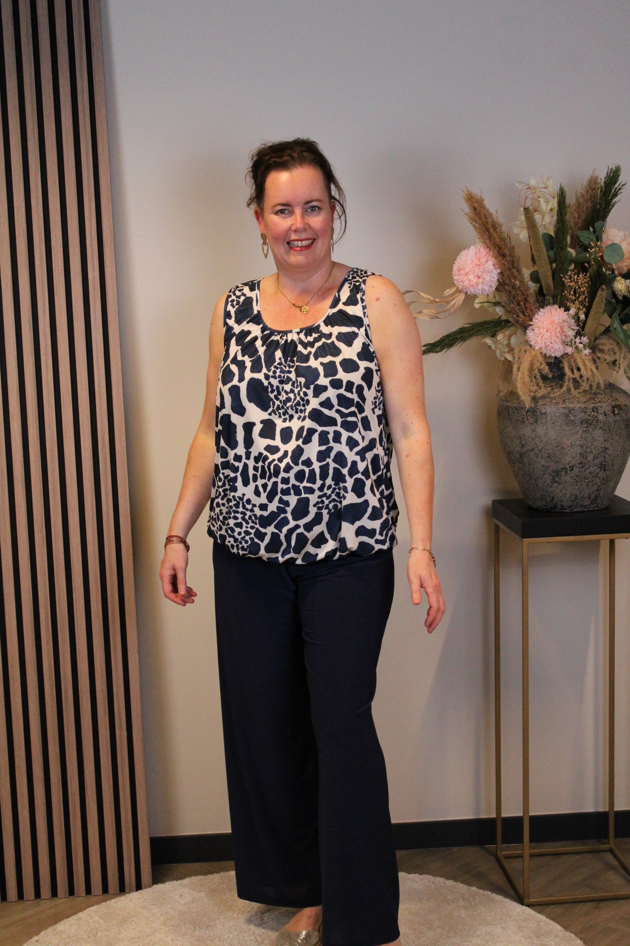 Carina | Top blauw 38 t/m 48