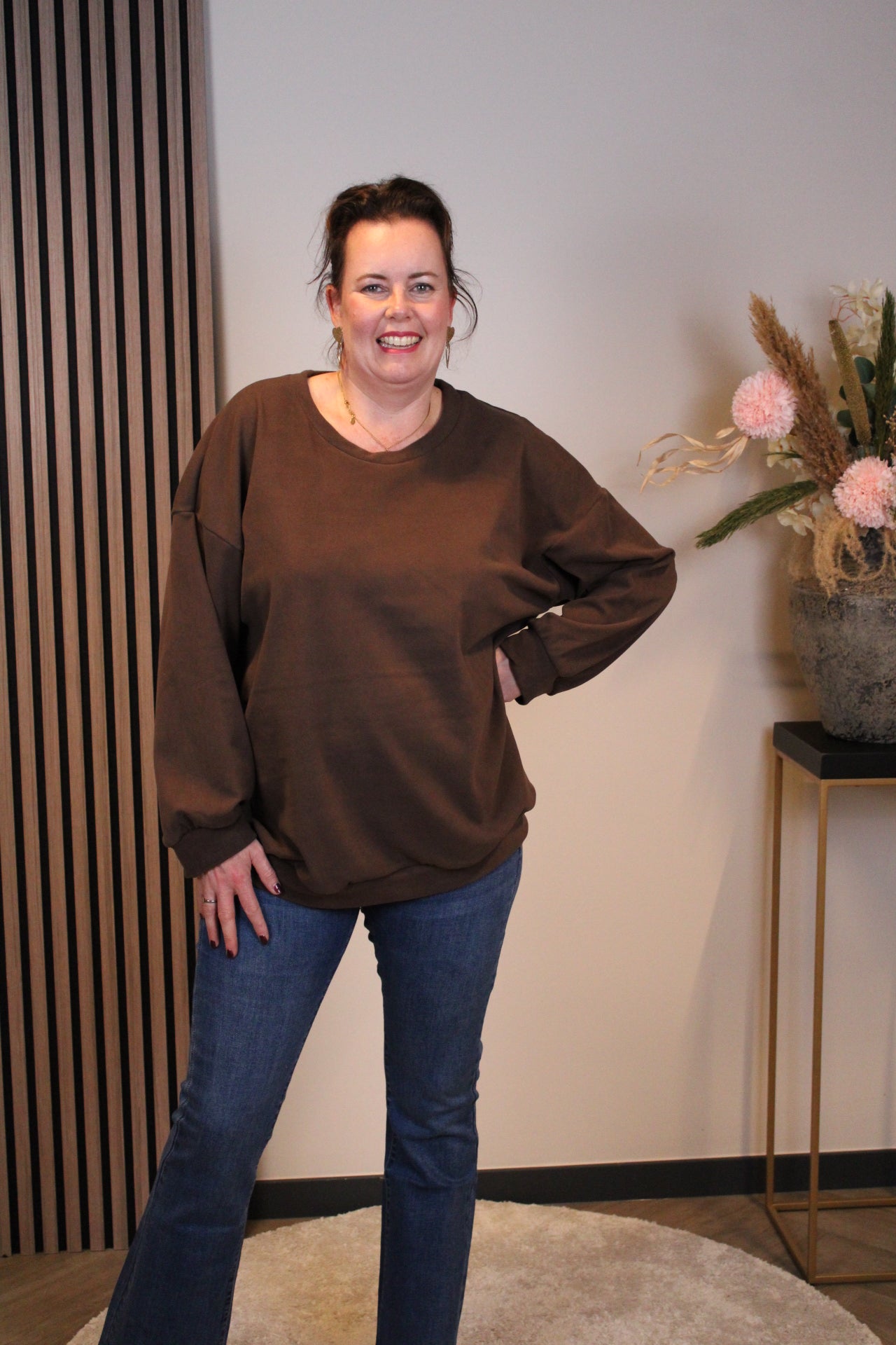 Dora | Bluse schwarz Langarm 52 bis 58