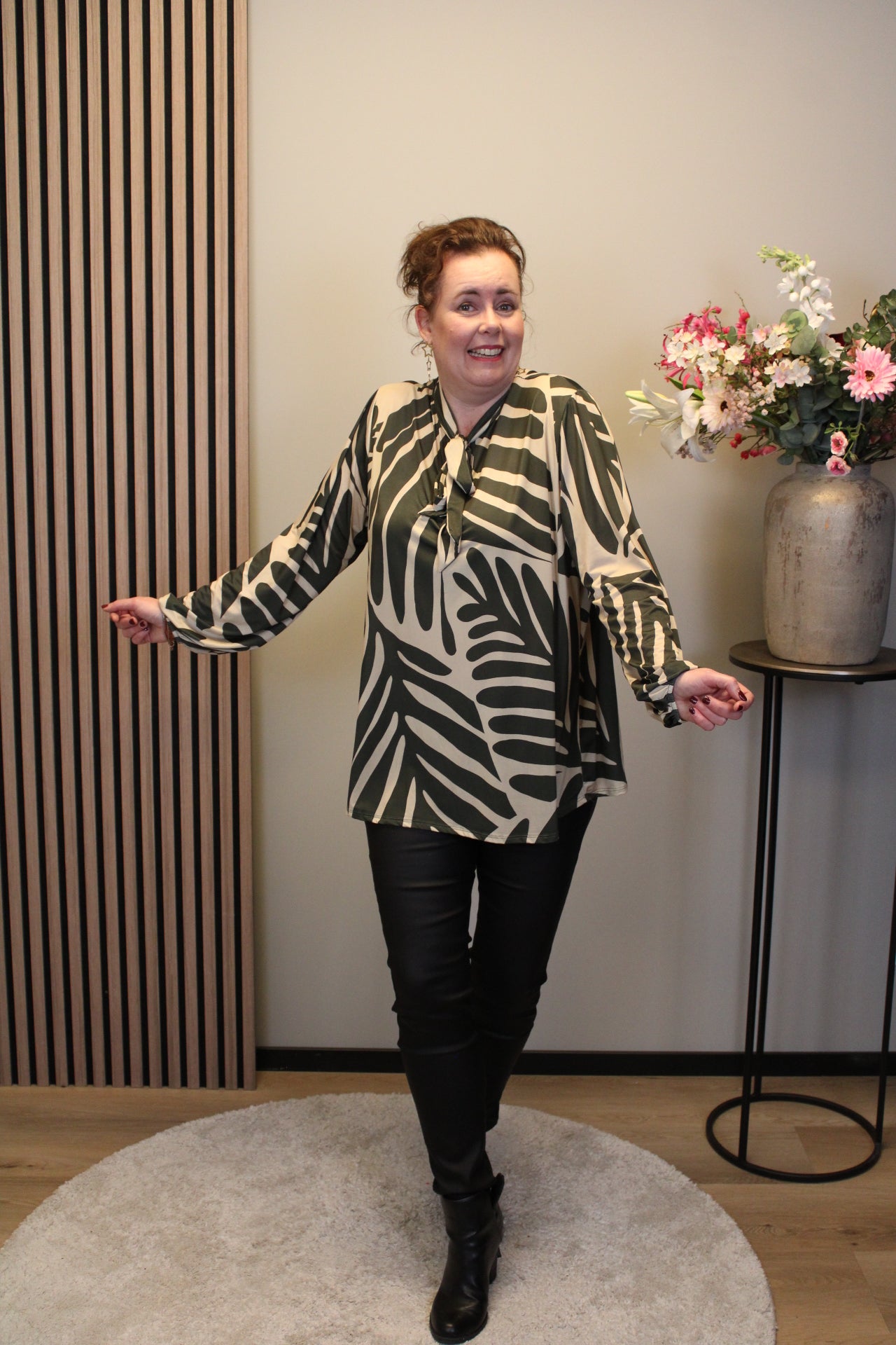 Miekje | Bluse braun Langarm 38 bis 48