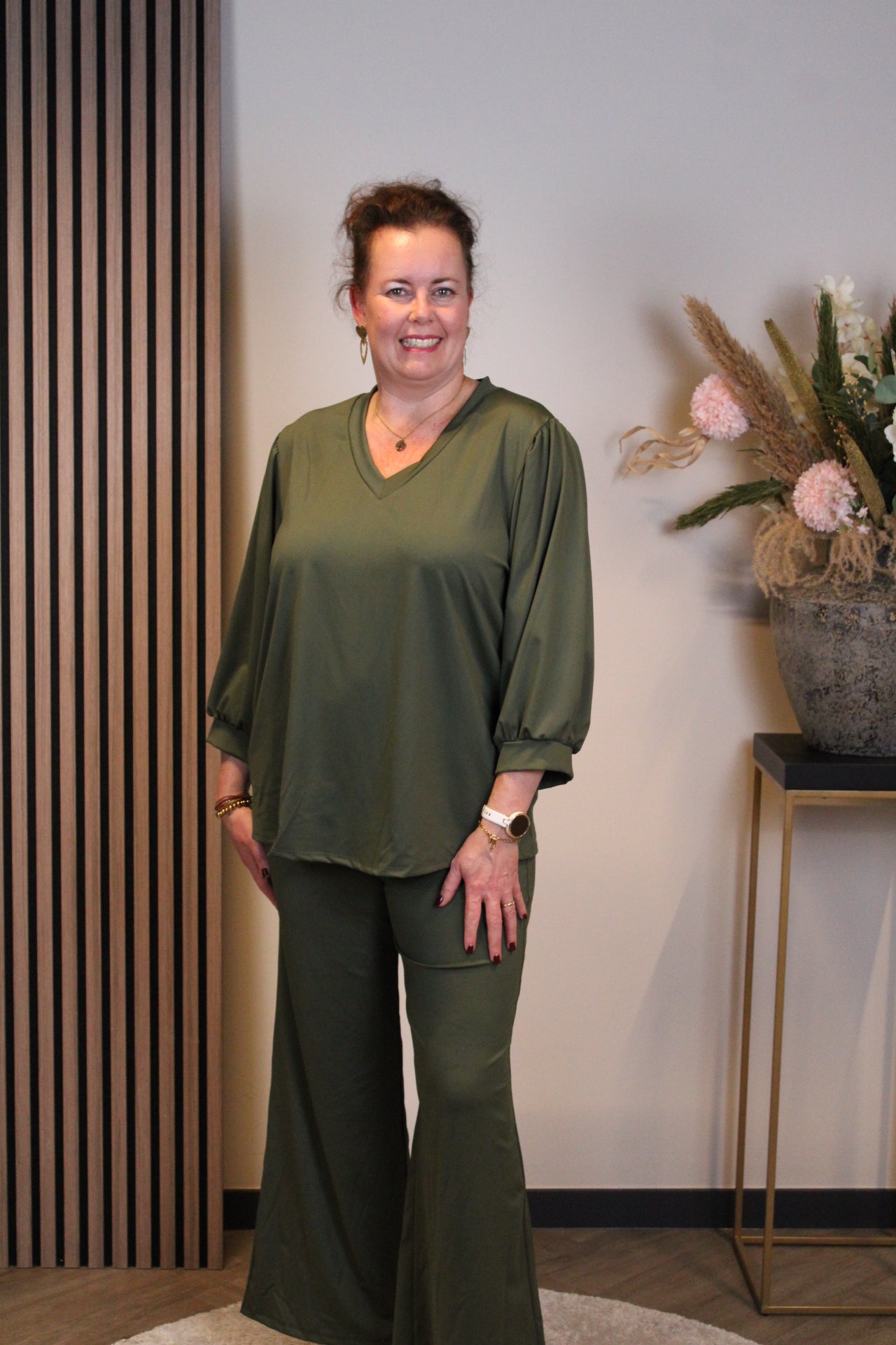 Dora | Bluse schwarz Langarm 52 bis 58