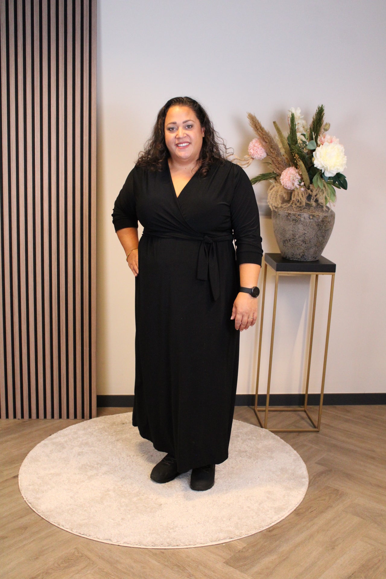 Fresia | Schwarzes Langarmkleid 46 bis 50