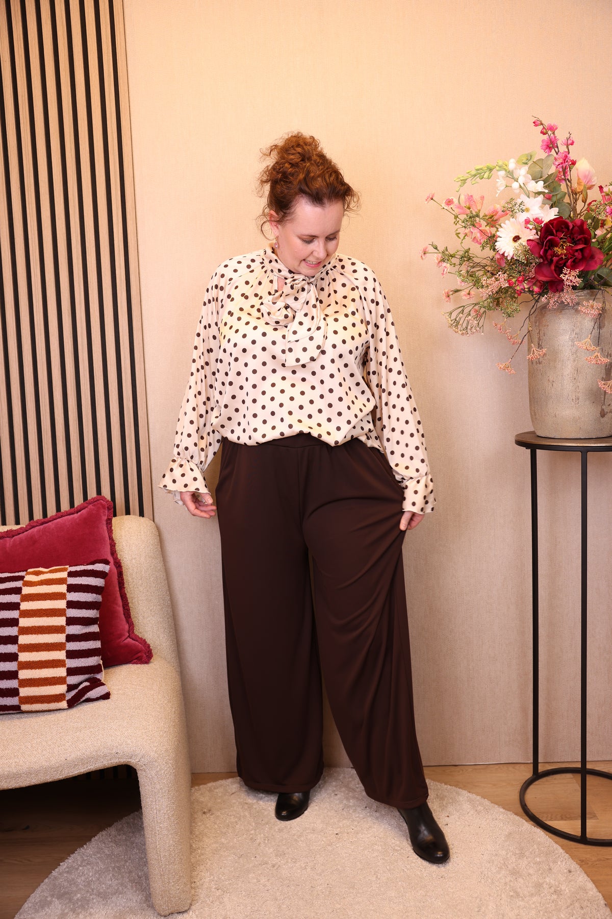 Merel | Broek bruin 40 - 48