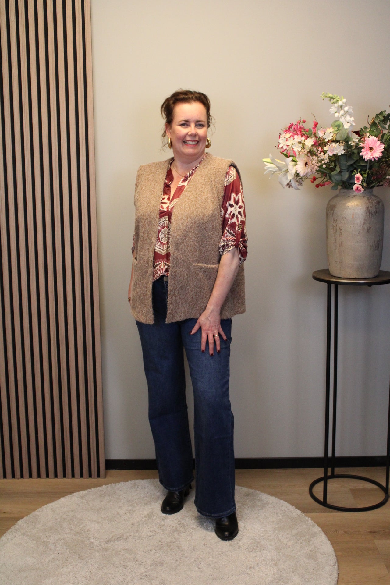 Dora | Bluse schwarz Langarm 48 bis 52