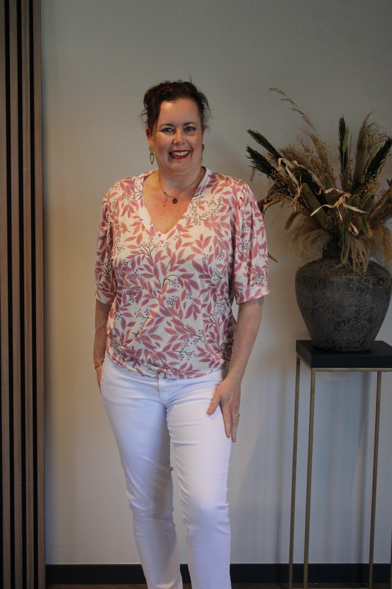 Fientje | Blouse korte mouw 40 t/m 48