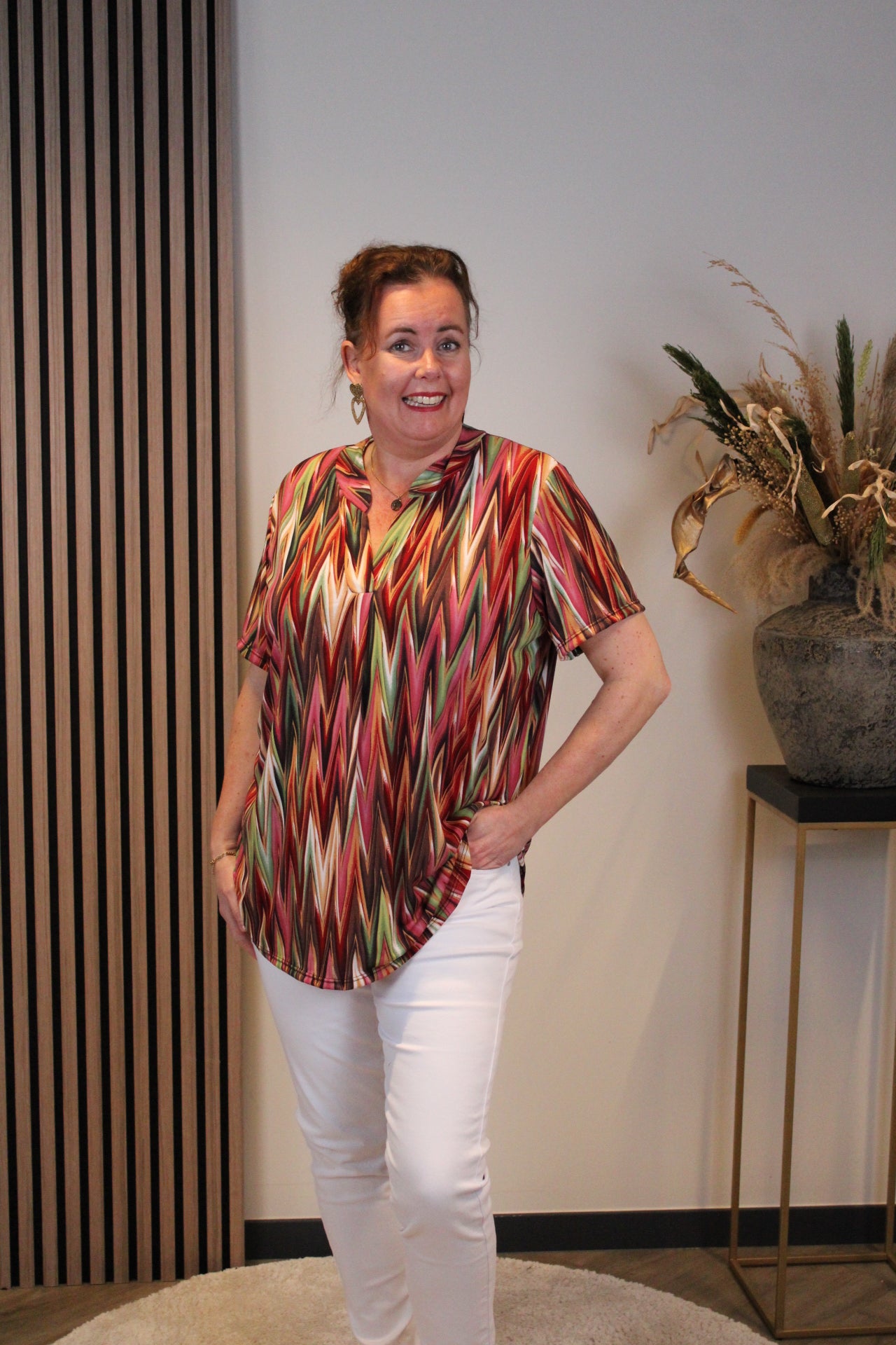 Sophie | Blouse korte mouw 38 t/m 48