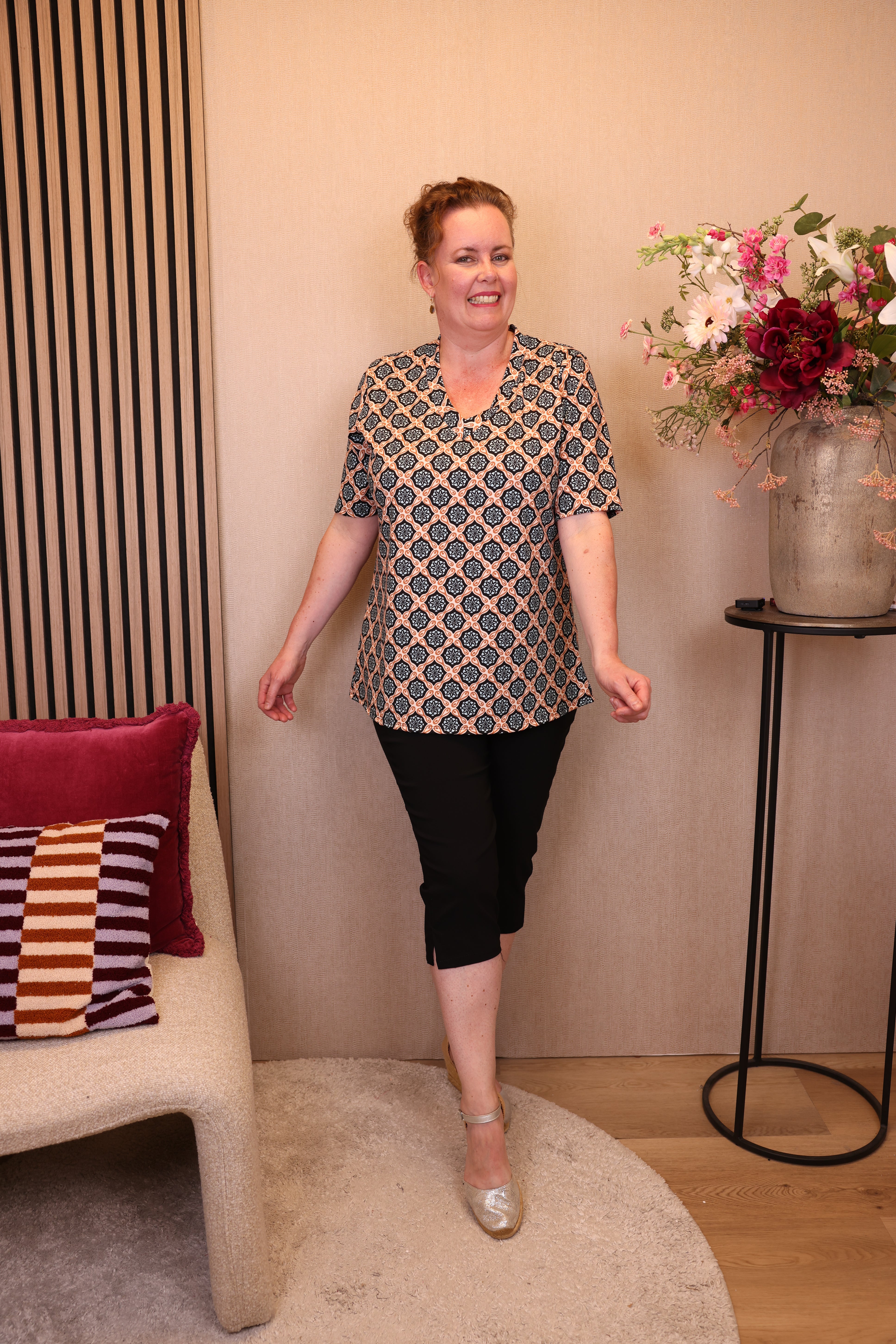 Dora | Bluse schwarz Langarm 52 bis 58
