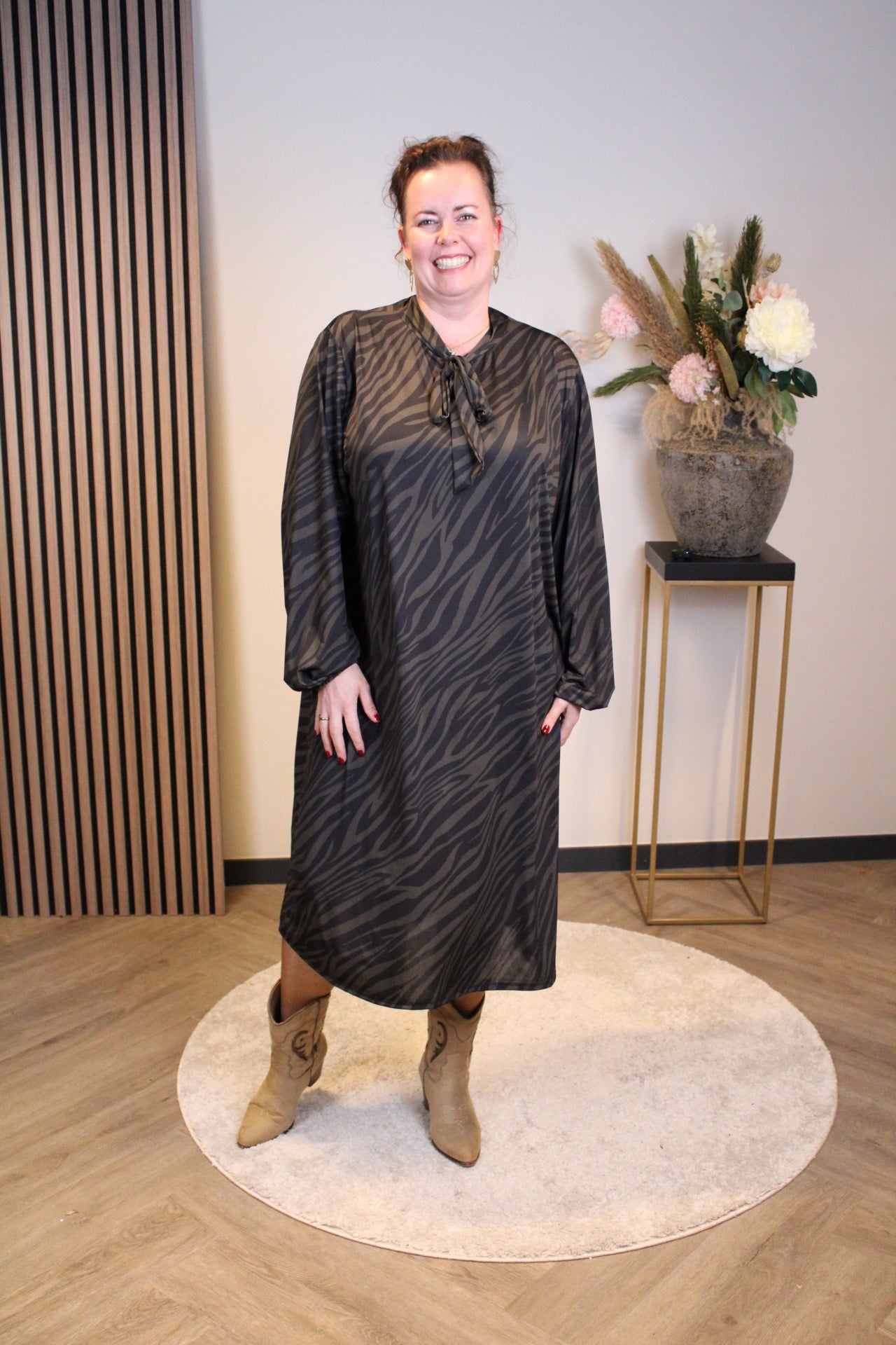 Marise | Blaues Langarmkleid 46 bis 50