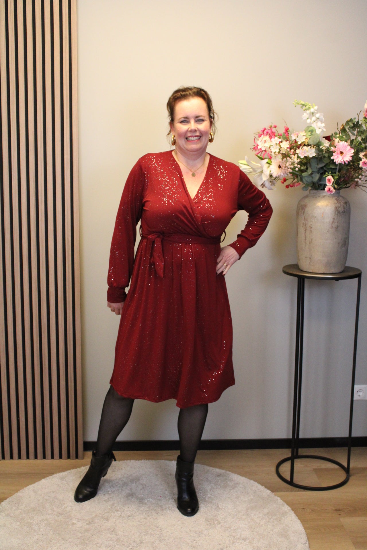 Fresia | Schwarzes Langarmkleid 38 bis 44