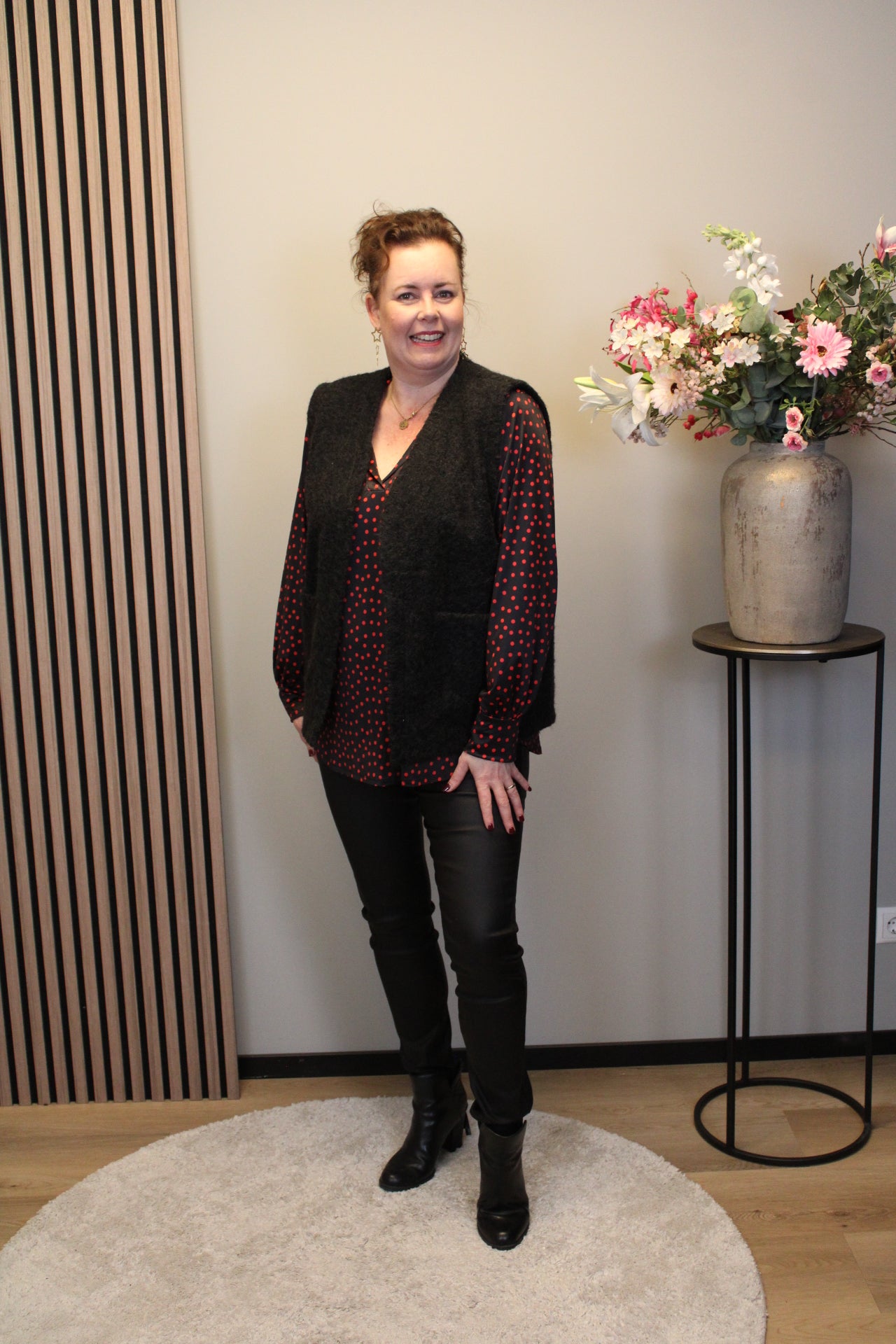 Mona | Grüne Bluse mit Kragen 38 bis 48