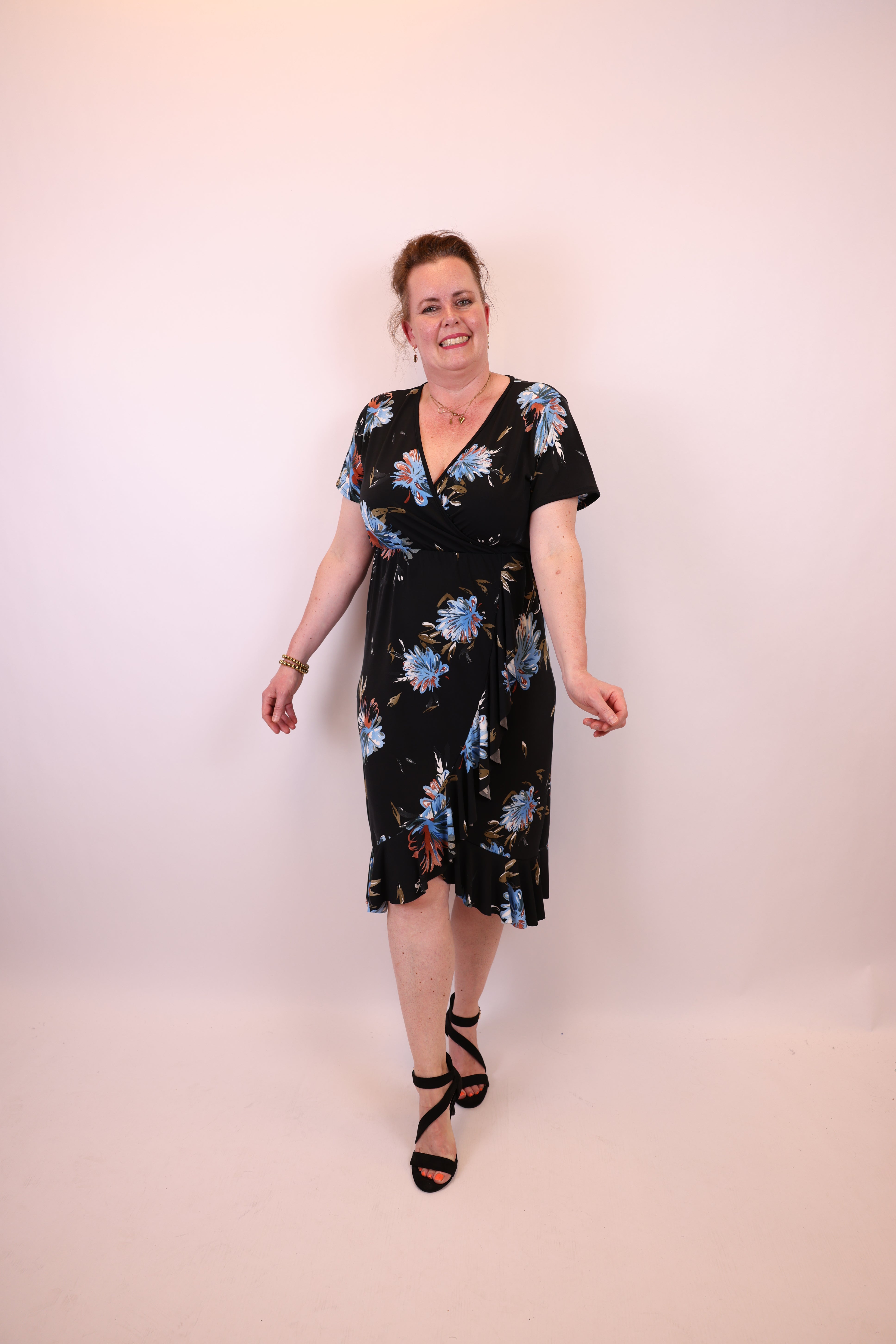 Dora | Bluse schwarz Langarm 52 bis 58