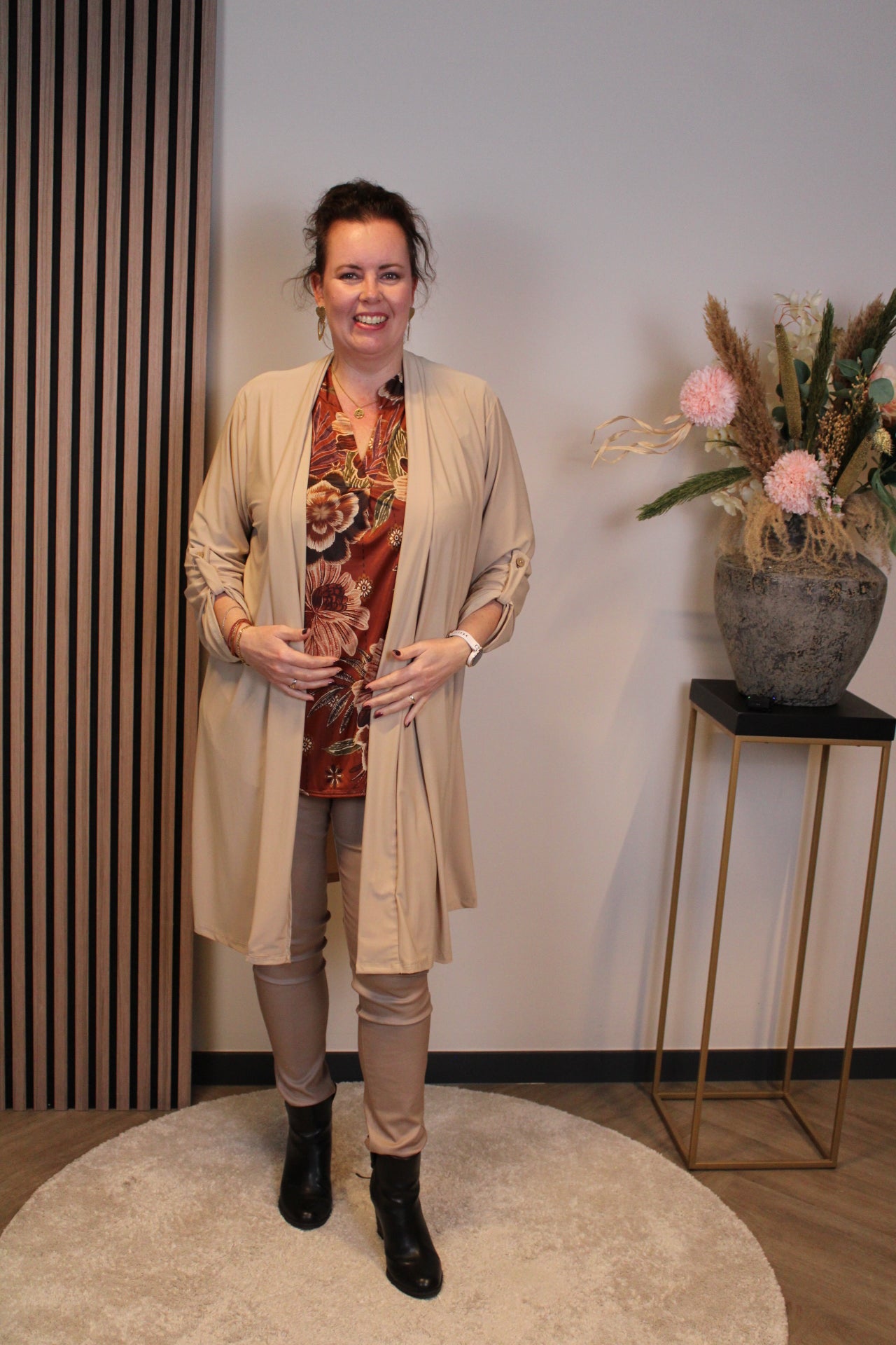 Dora | Bluse schwarz Langarm 52 bis 58