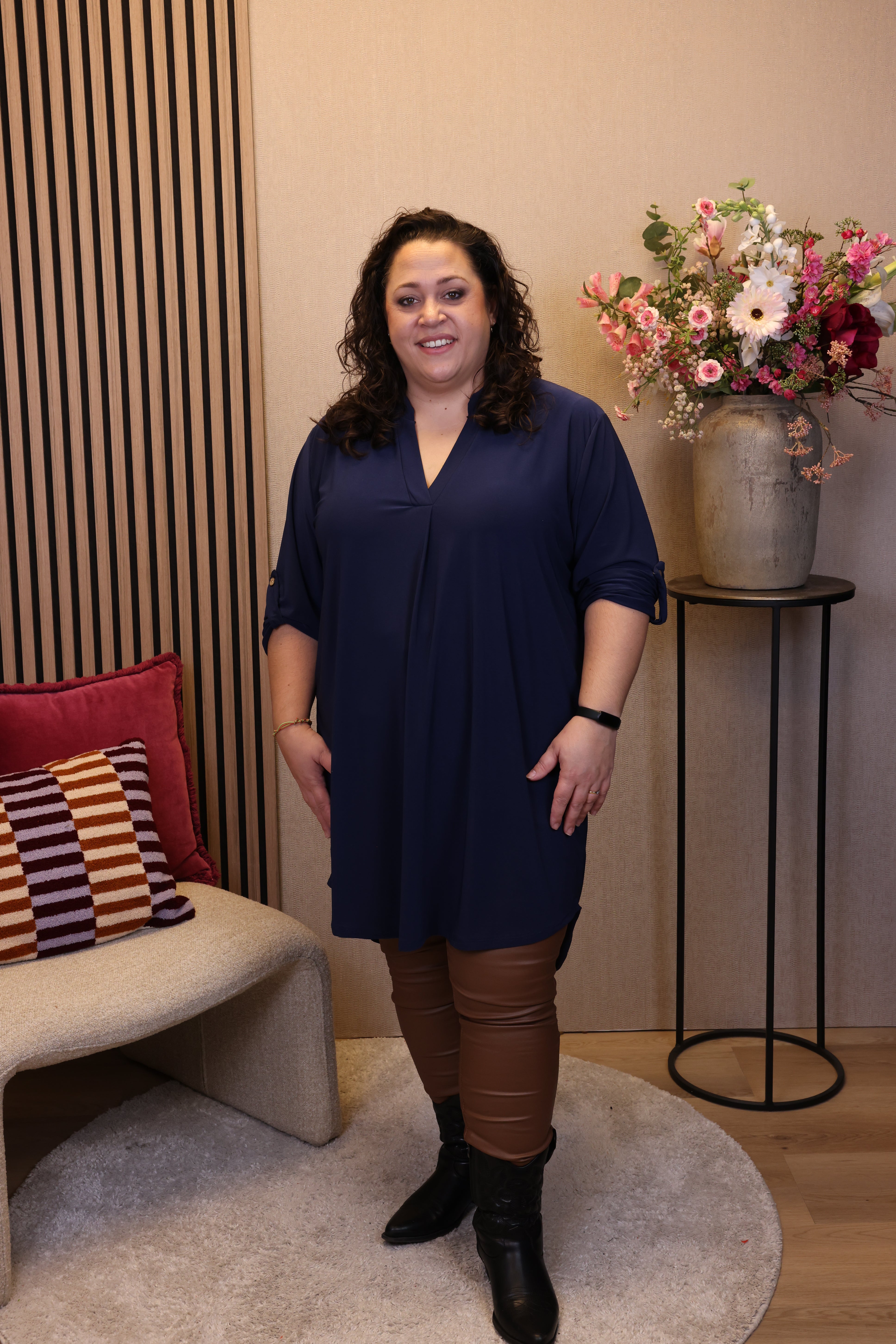 Mila | Tuniek navy 48 t/m 52