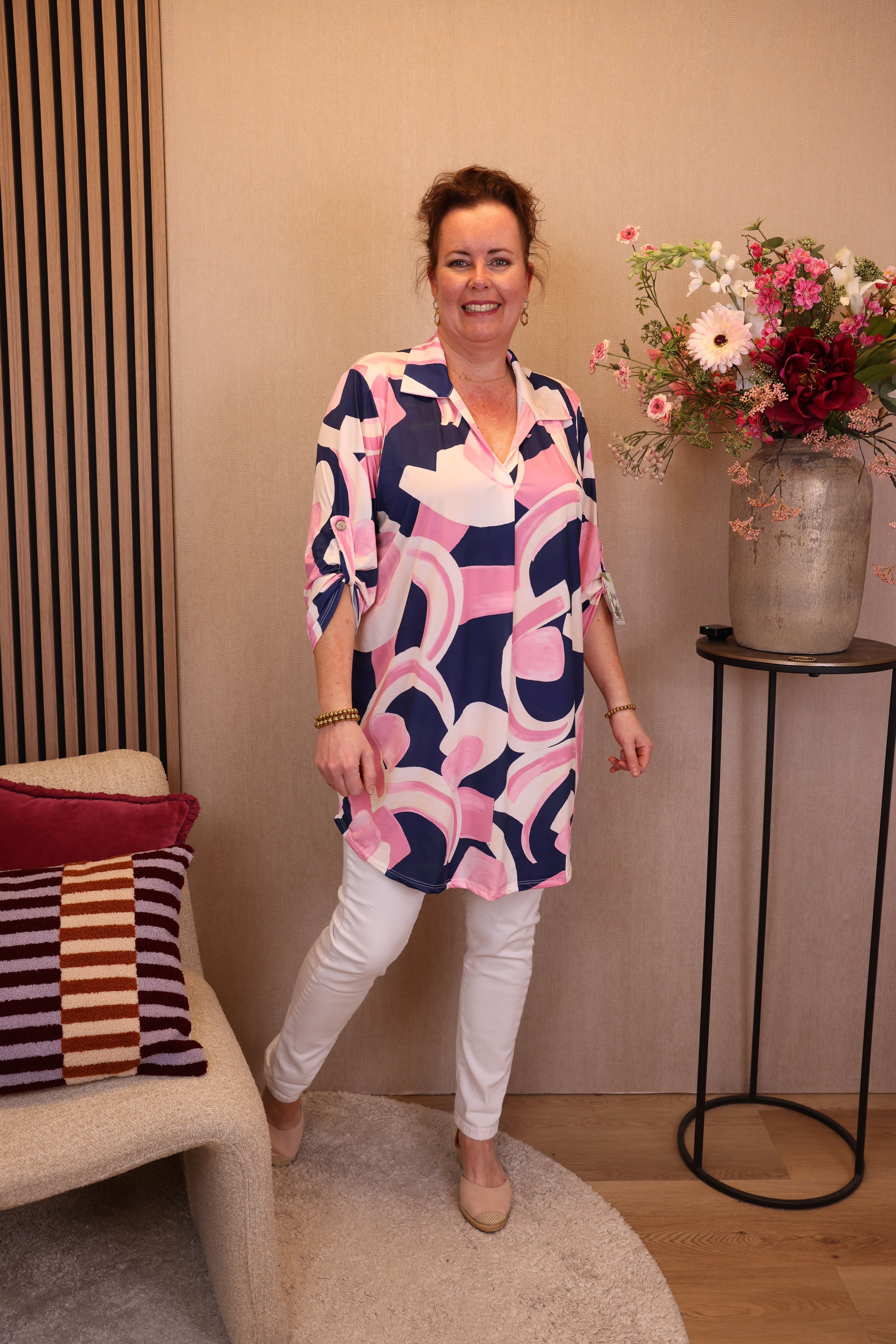 Dora | Bluse schwarz Langarm 52 bis 58