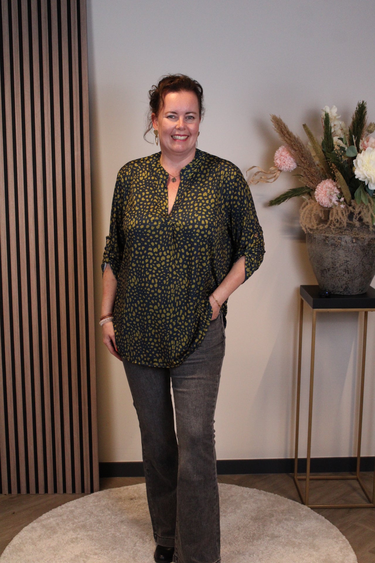 Hester | Bluse aqua/grün Langarm 48 bis 52