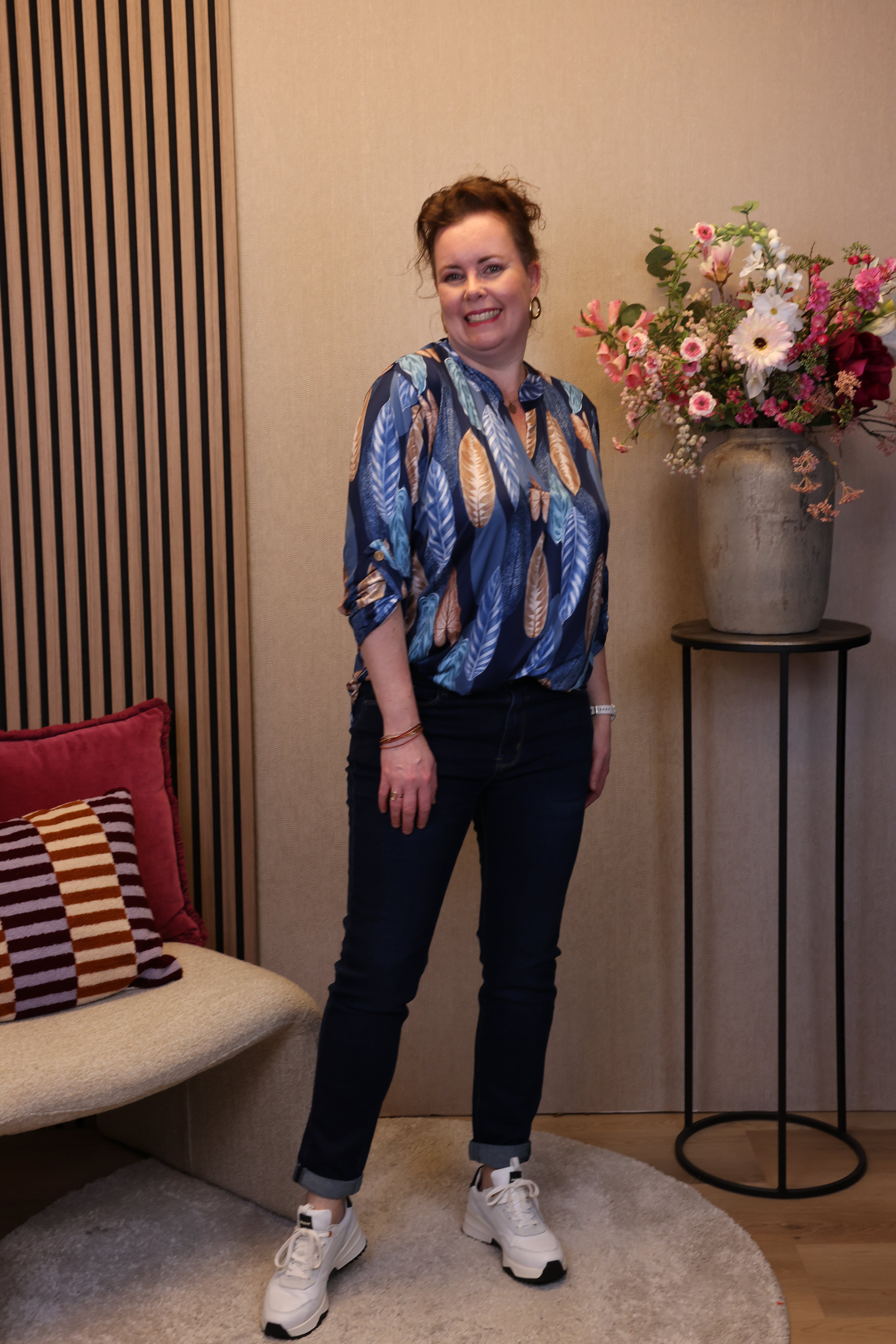 Dora | Bluse schwarz Langarm 52 bis 58