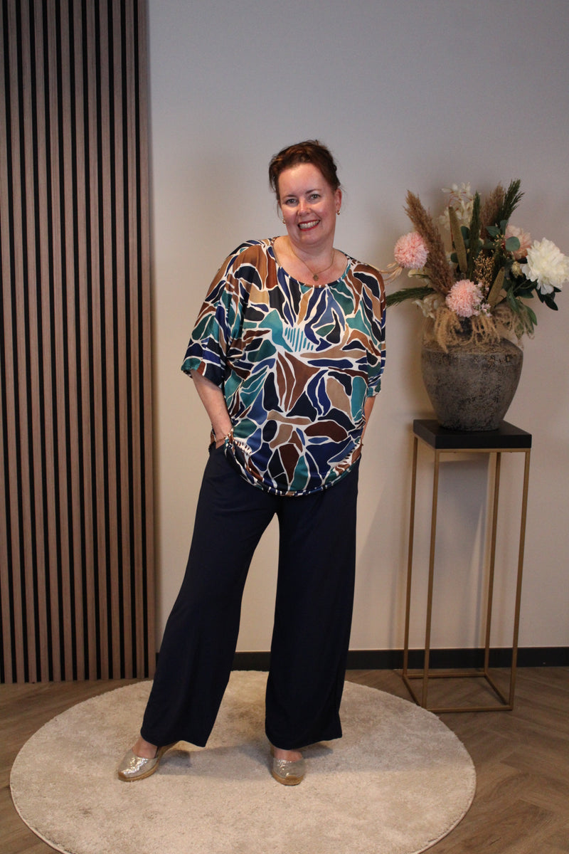 Ellen | Blaue Hose mit Taschen 38 bis 46