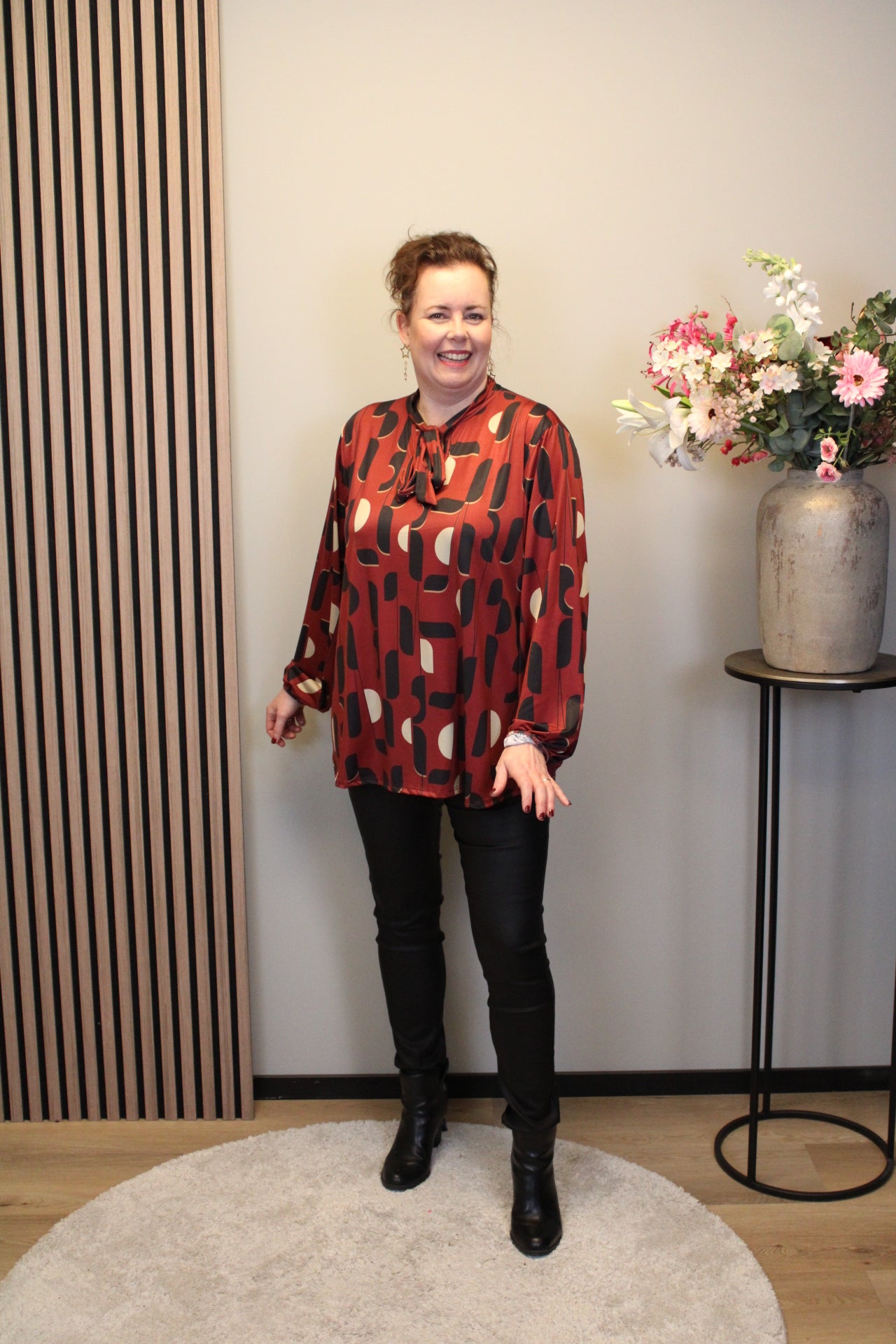 Hilda | Bluse grün Langarm 48 bis 52