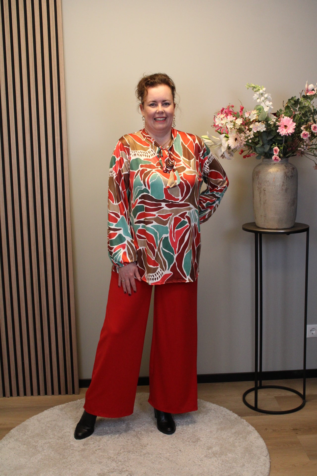 Dora | Bluse schwarz Langarm 52 bis 58