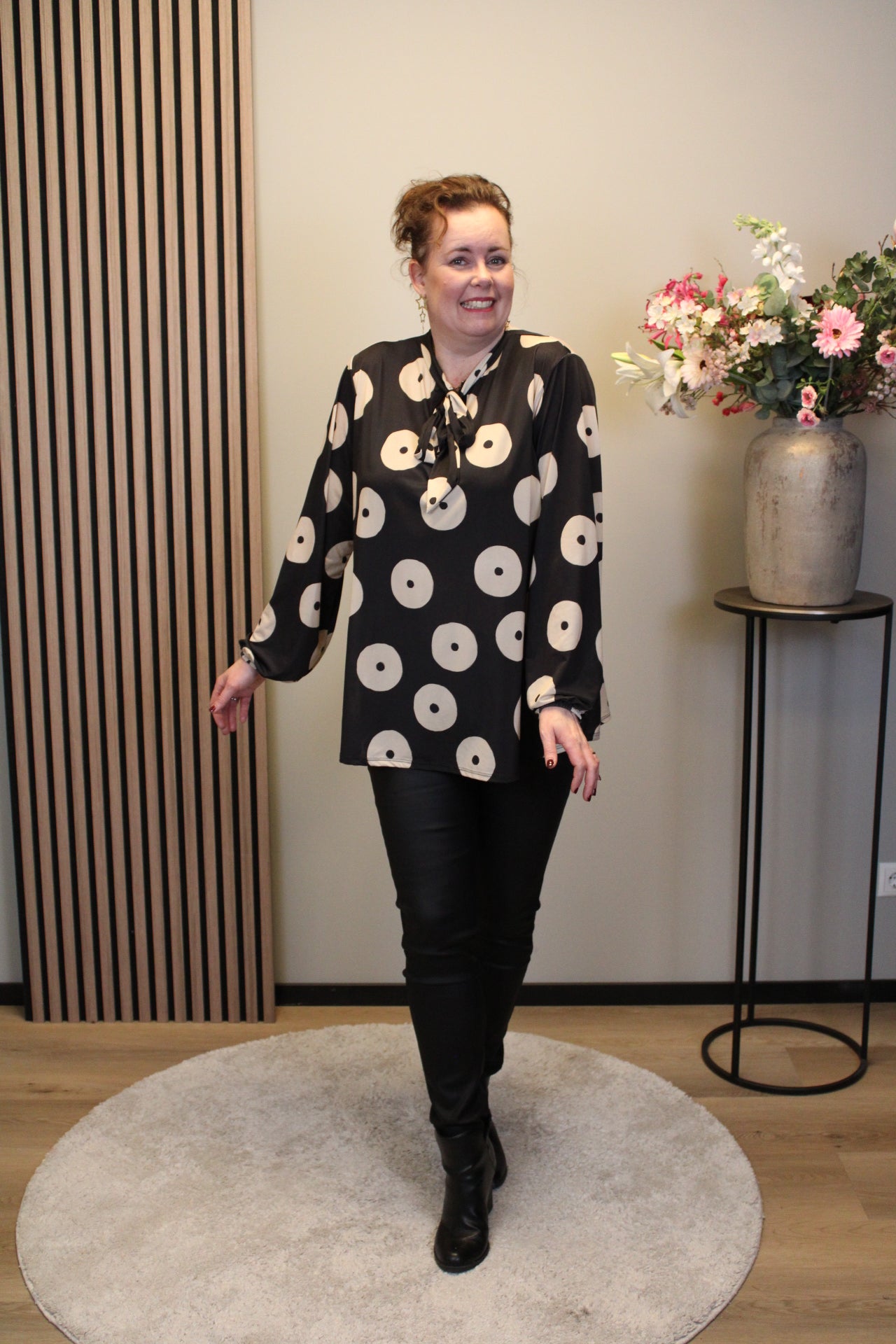 Miekje | Bluse braun Langarm 38 bis 48