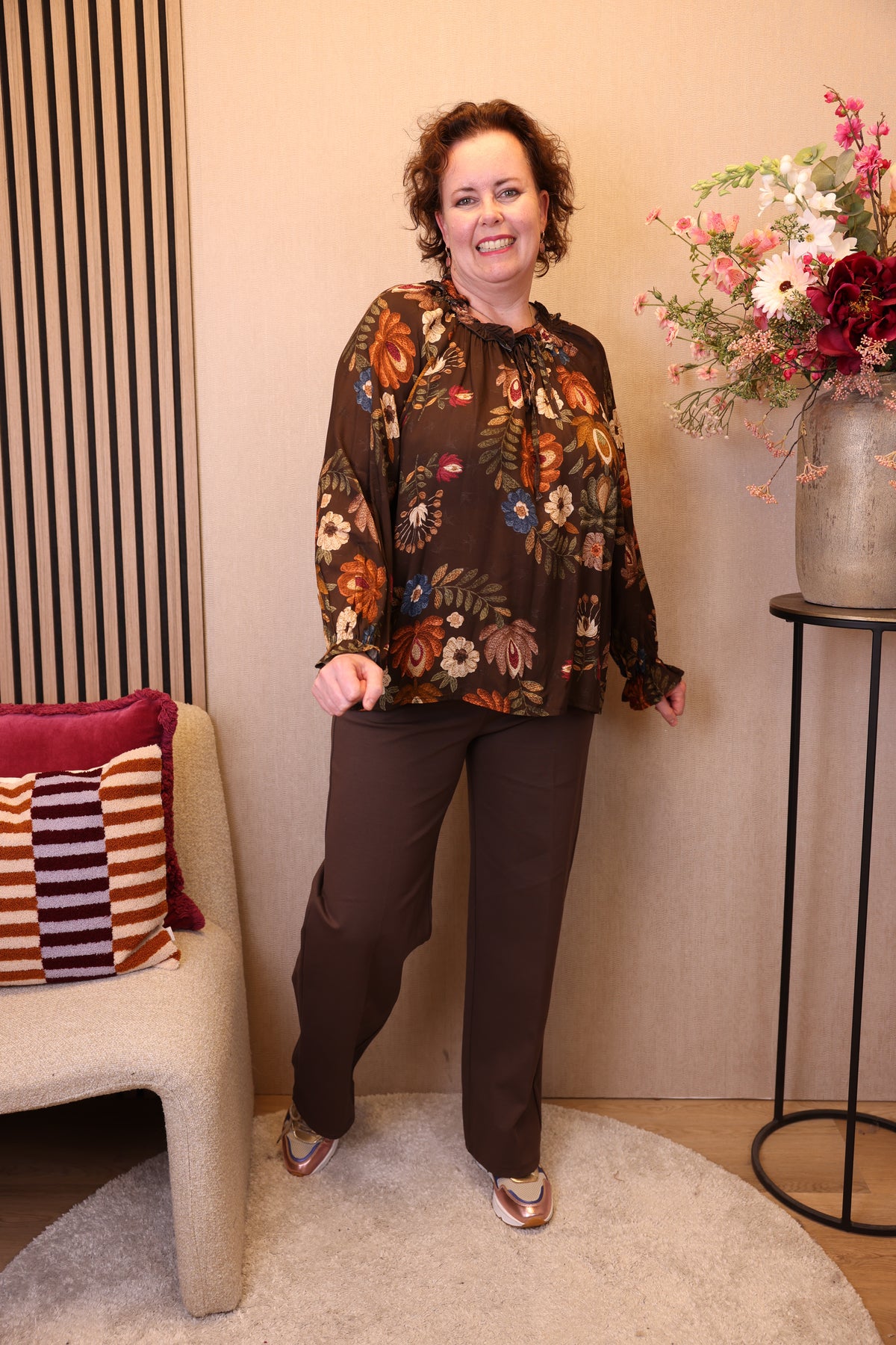 Dora | Bluse schwarz Langarm 52 bis 58