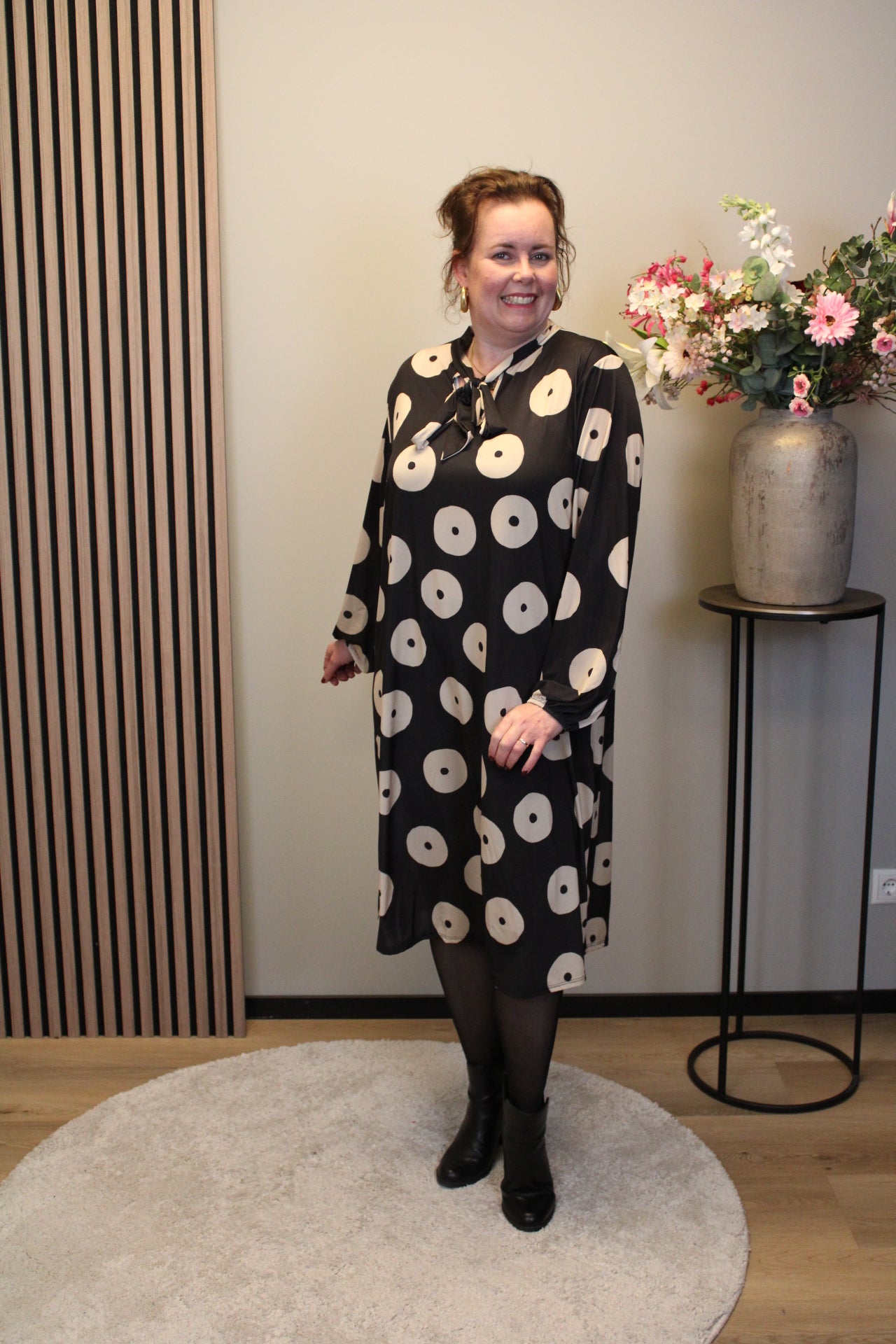 Marise | Blaues Langarmkleid 46 bis 50