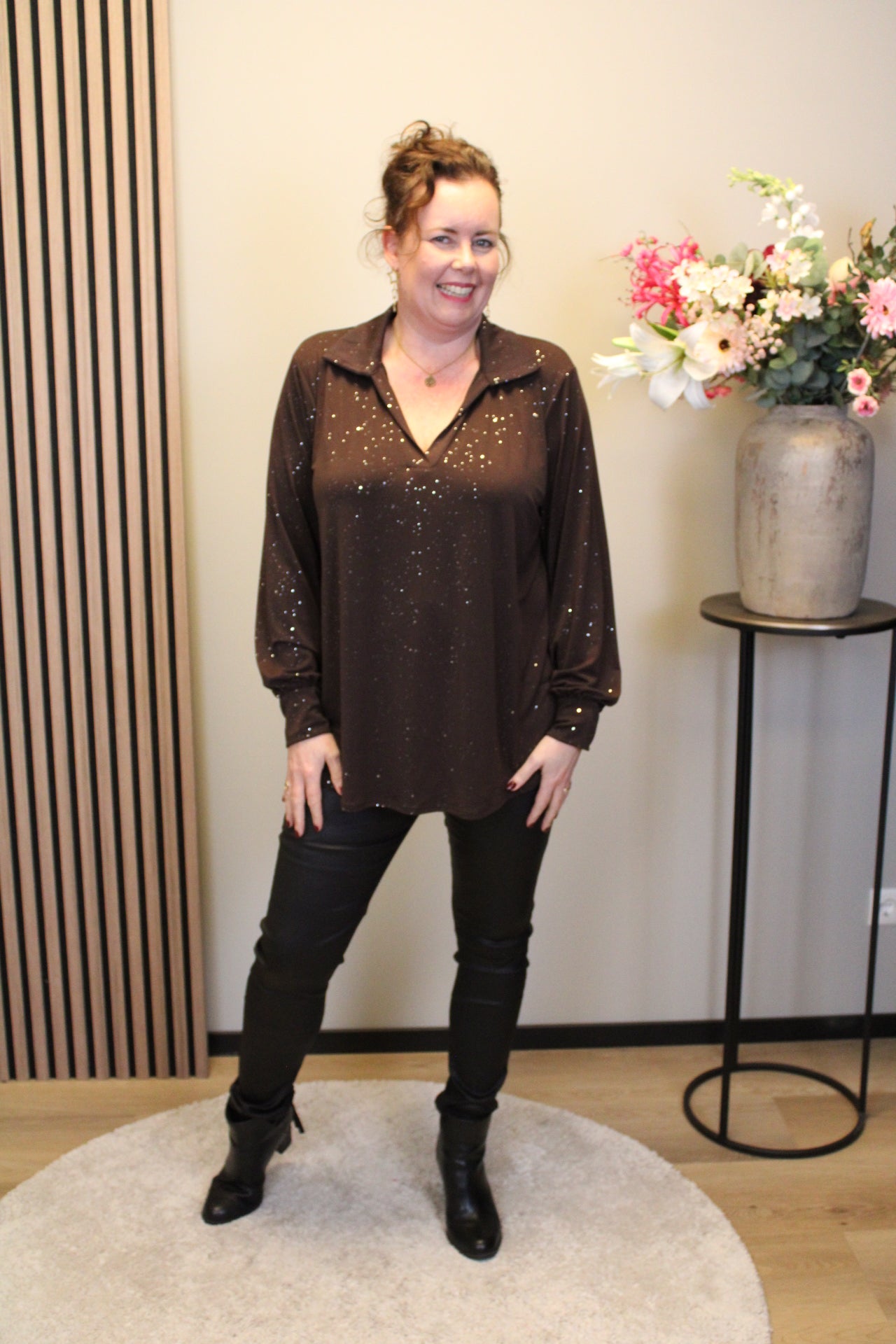 Sara | Bluse Langarm Grün 52 bis 58