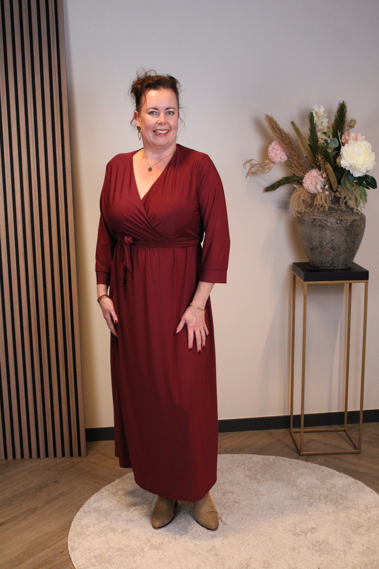 Marise | Blaues Langarmkleid 46 bis 50