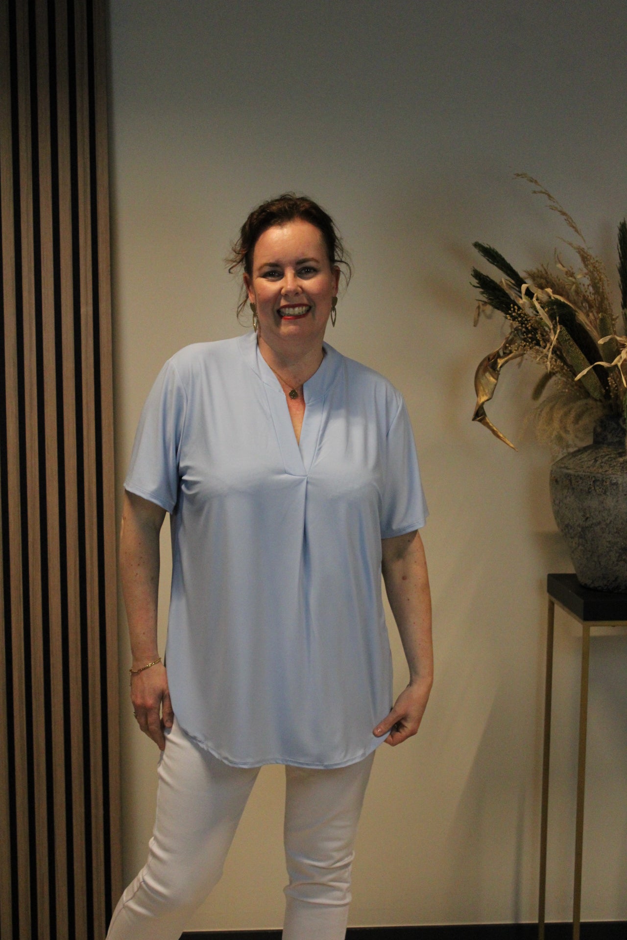 Dora | Bluse schwarz Langarm 52 bis 58