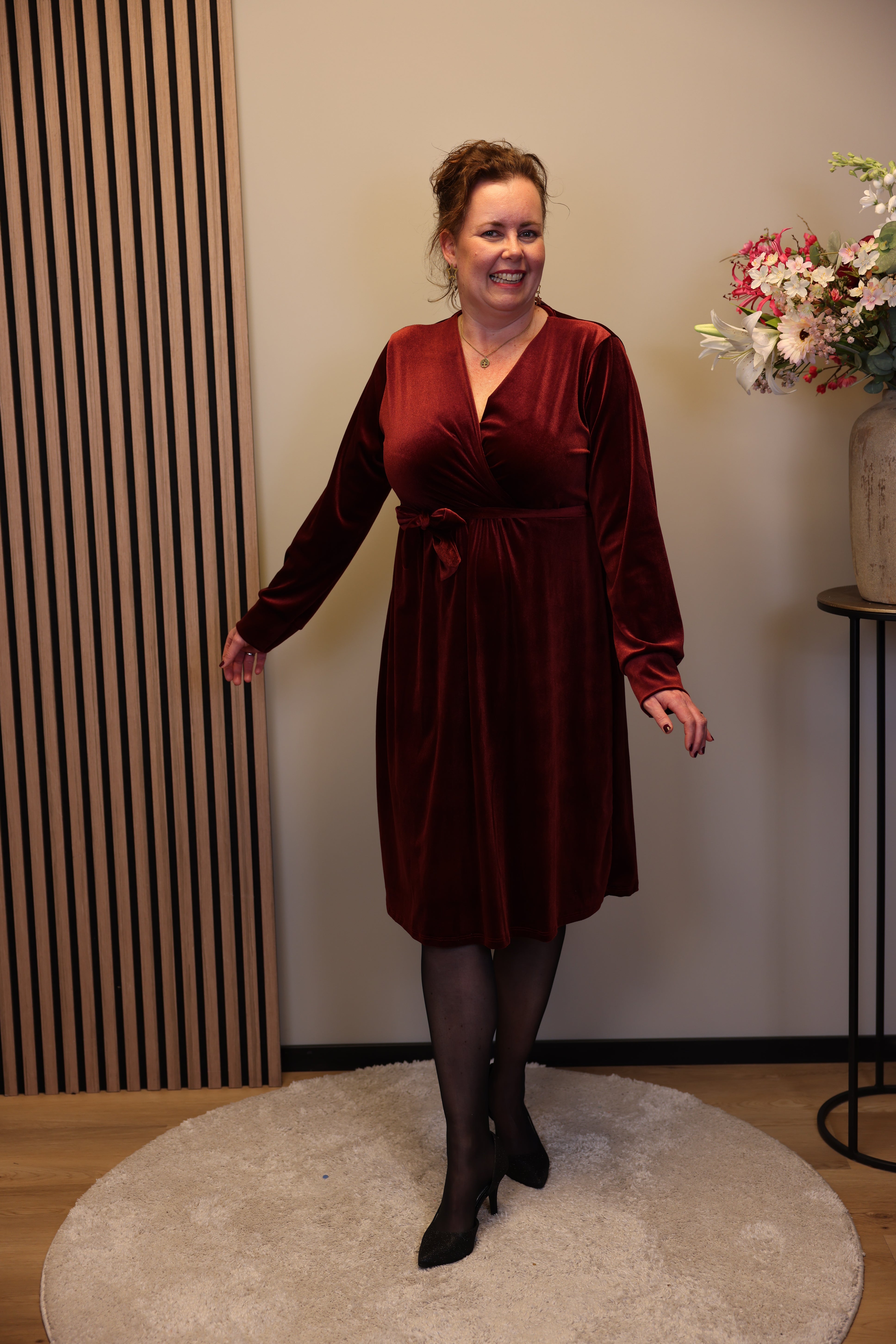 Marise | Blaues Langarmkleid 46 bis 50