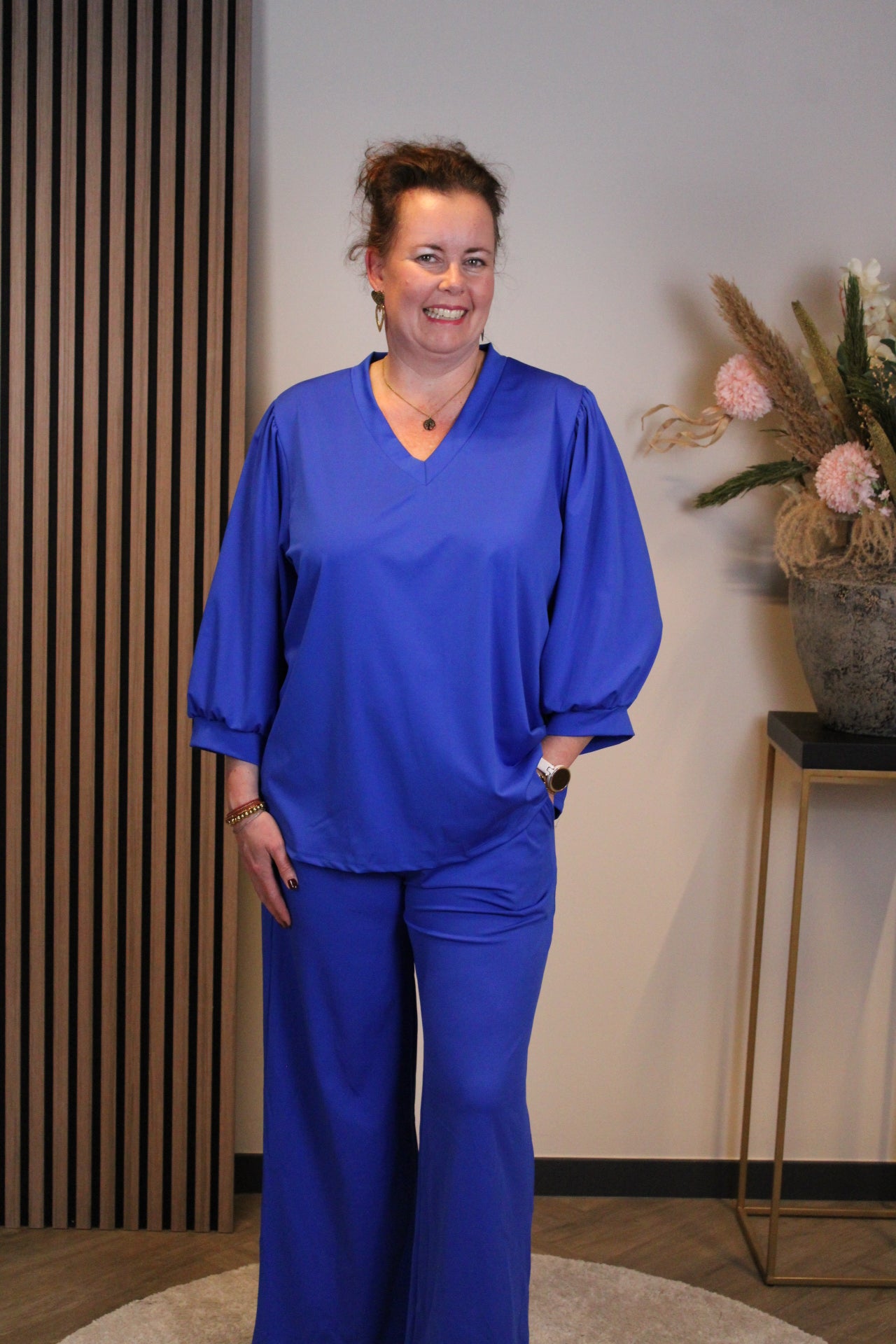 Dora | Bluse schwarz Langarm 52 bis 58