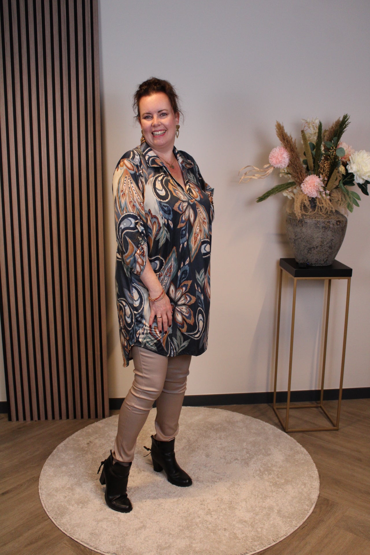 Floor | Tuniek blauw met kraagje 48 t/m 52