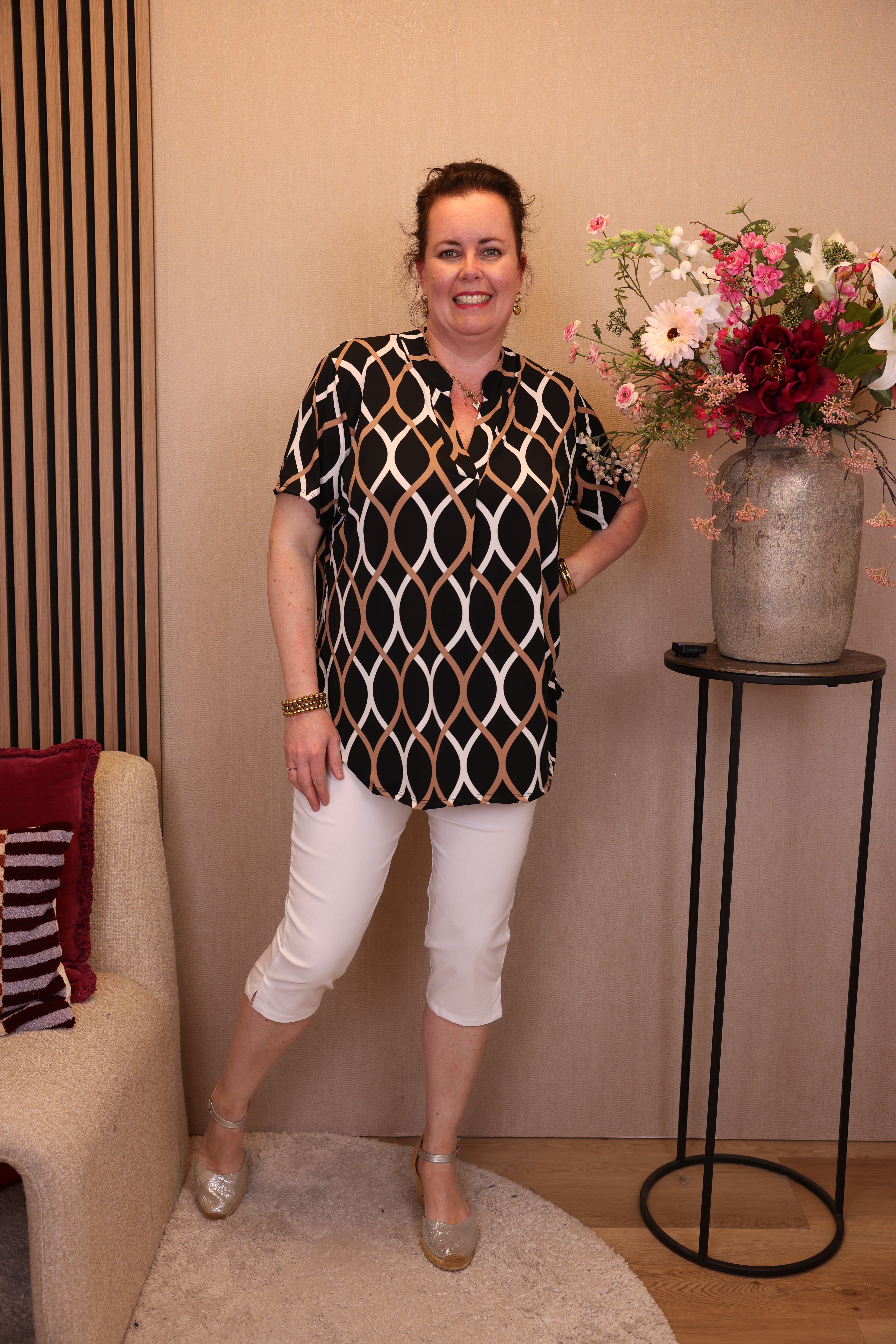 Dora | Bluse schwarz Langarm 52 bis 58