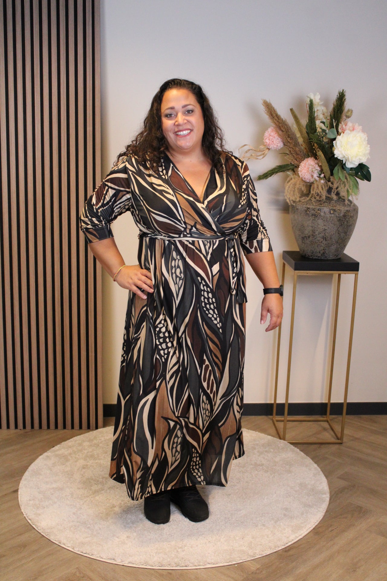 Marise | Graues Kleid mit langen Ärmeln, Größe 46 bis 50