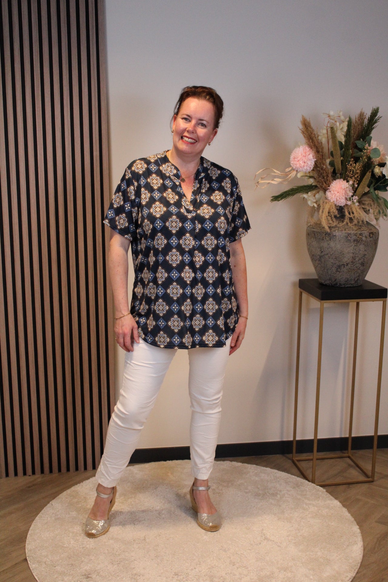 Chiara | Blouse korte mouw 52 t/m 58