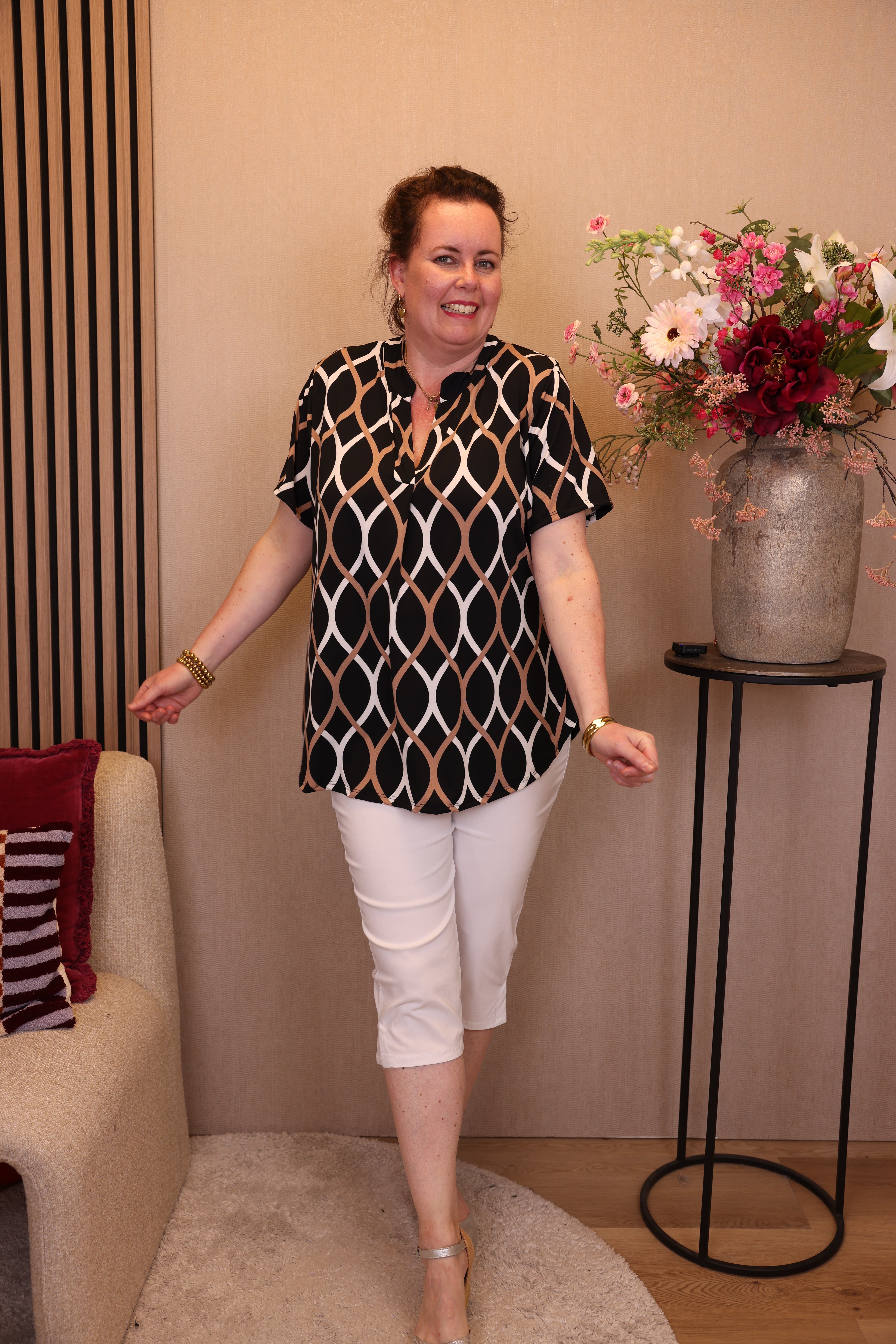 Dora | Bluse schwarz Langarm 52 bis 58