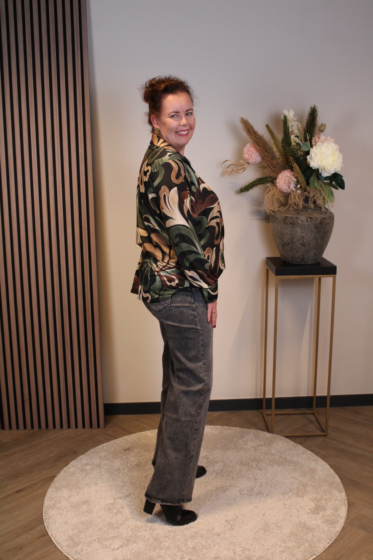Lora | Wide leg licht grijs 38 - 48